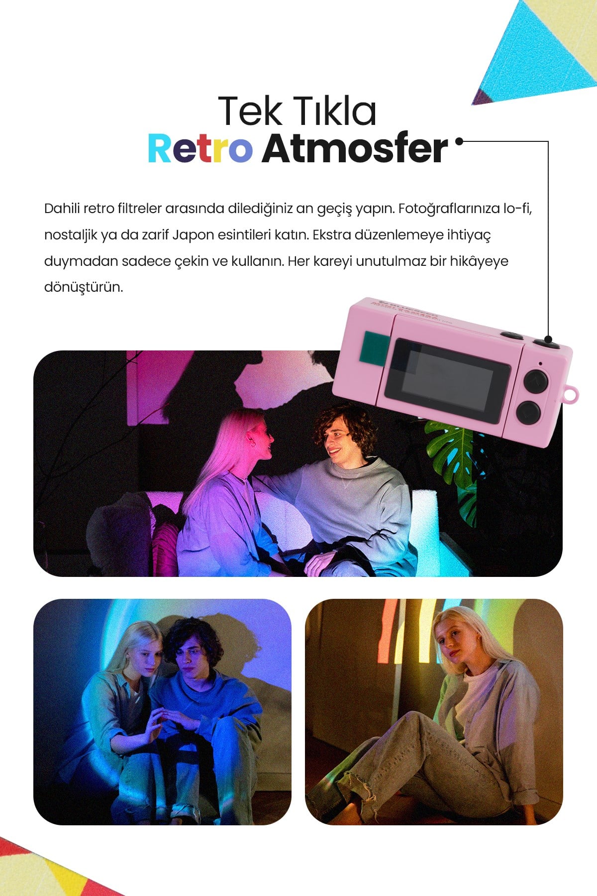 Joyplus Camera Mini Dijital Kamera Retro Tasarım Taşınabilir Video ve Fotoğraf Kamerası LK-030 
