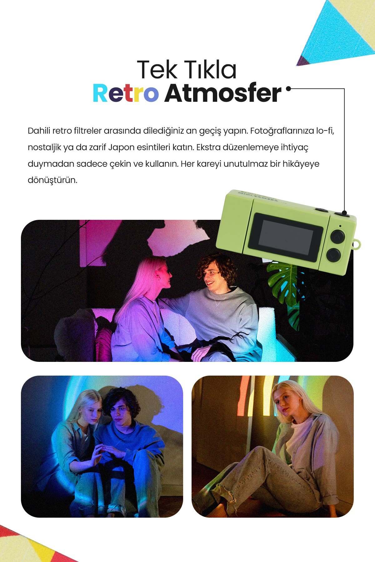 Joyplus Camera Mini Dijital Kamera Retro Tasarım Taşınabilir Video ve Fotoğraf Kamerası LK-030 