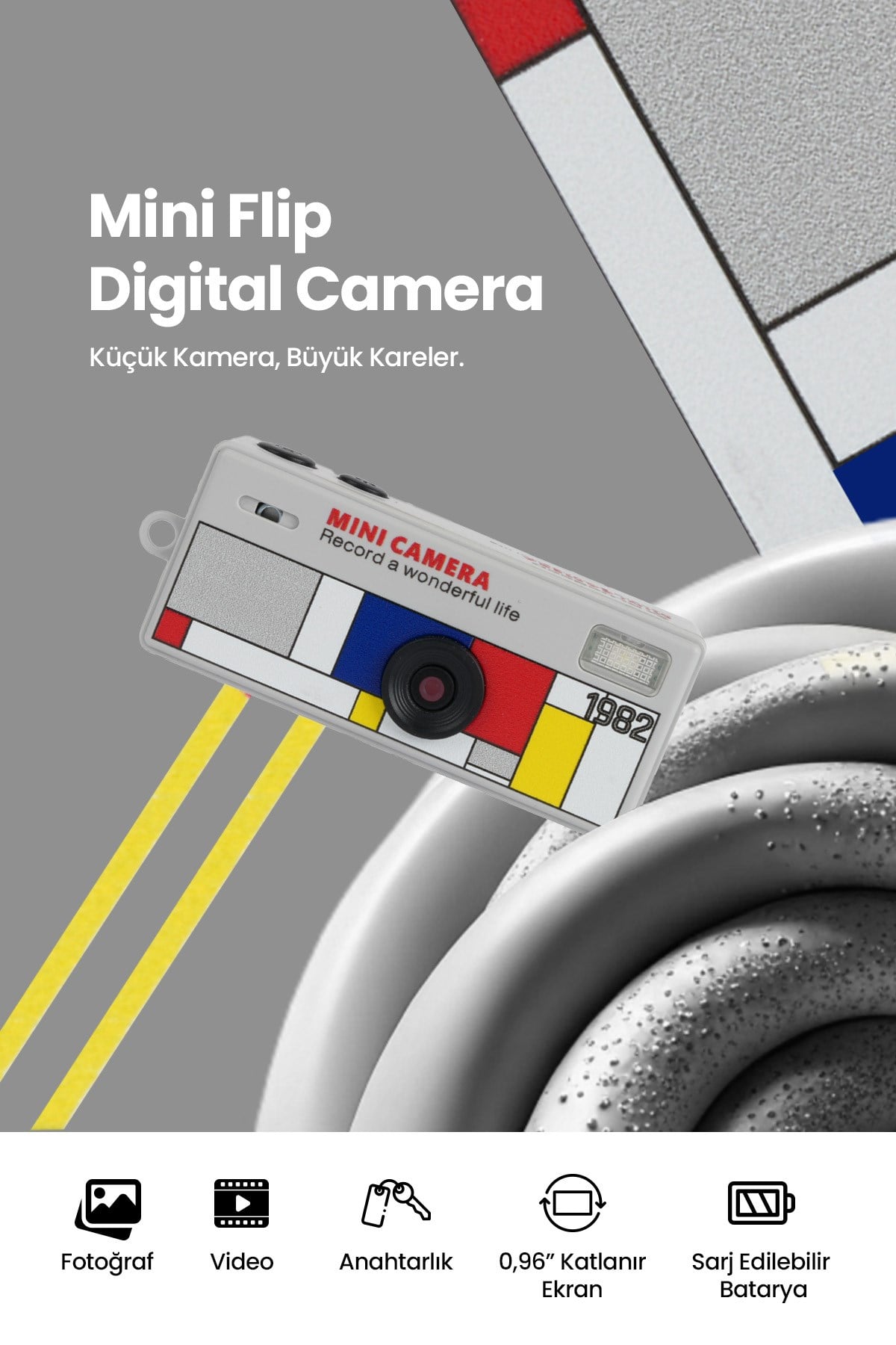 Joyplus Camera Mini Dijital Kamera Retro Tasarım Taşınabilir Video ve Fotoğraf Kamerası LK-030 