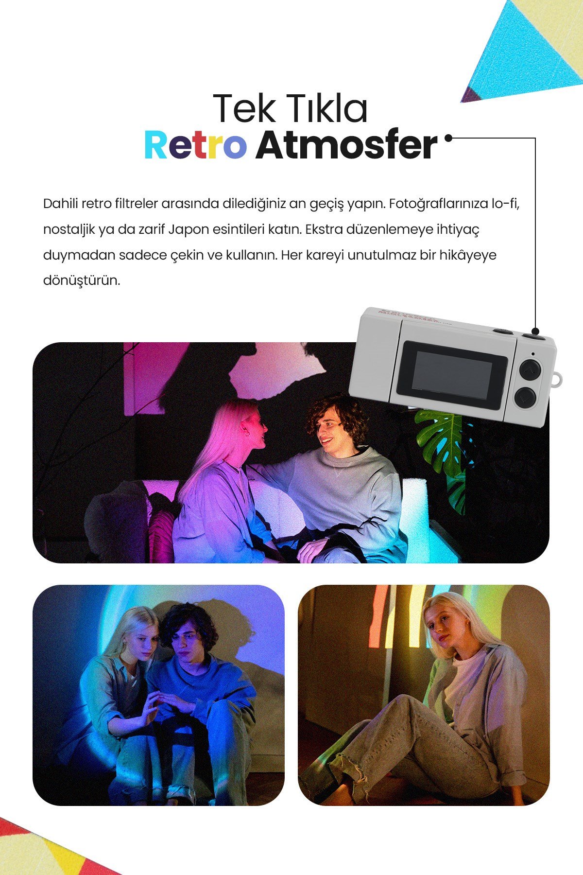 Joyplus Camera Mini Dijital Kamera Retro Tasarım Taşınabilir Video ve Fotoğraf Kamerası LK-030 