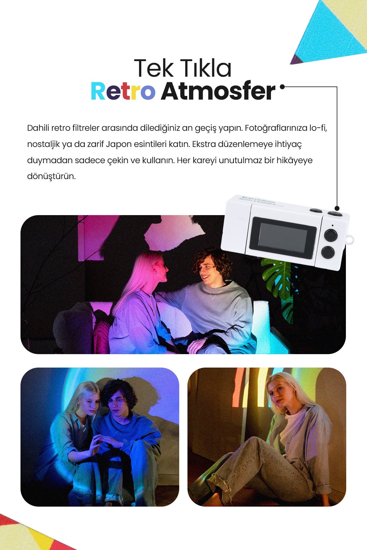 Joyplus Camera Mini Dijital Kamera Retro Tasarım Taşınabilir Video ve Fotoğraf Kamerası LK-030 