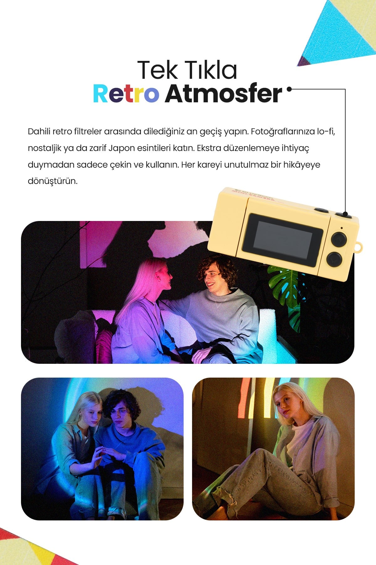 Joyplus Camera Mini Dijital Kamera Retro Tasarım Taşınabilir Video ve Fotoğraf Kamerası LK-030 