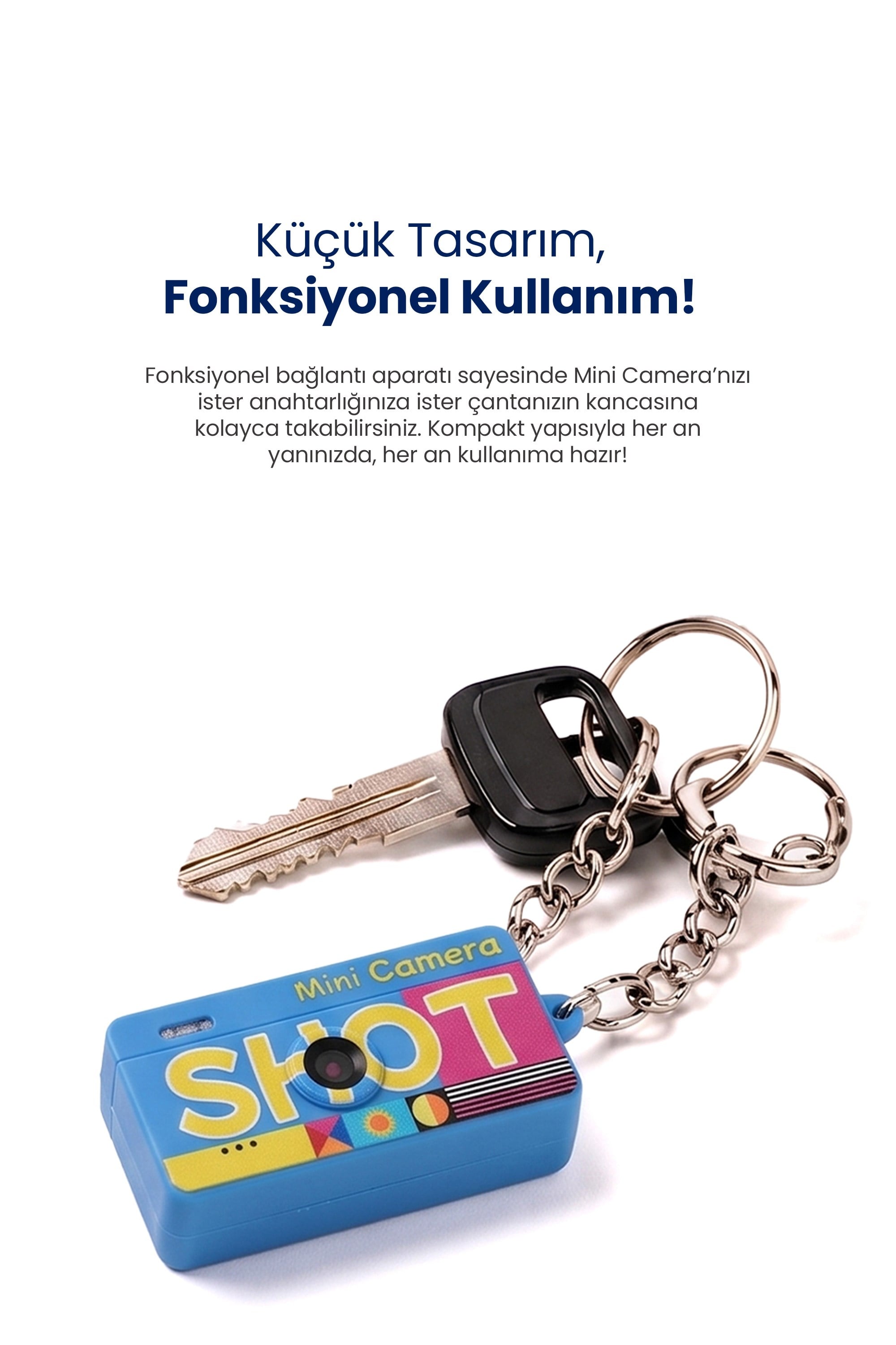 Joyplus Mini Anahtarlık Dijital Fotoğraf Makinesi Retro Filtreli Mini Video Kamera M9