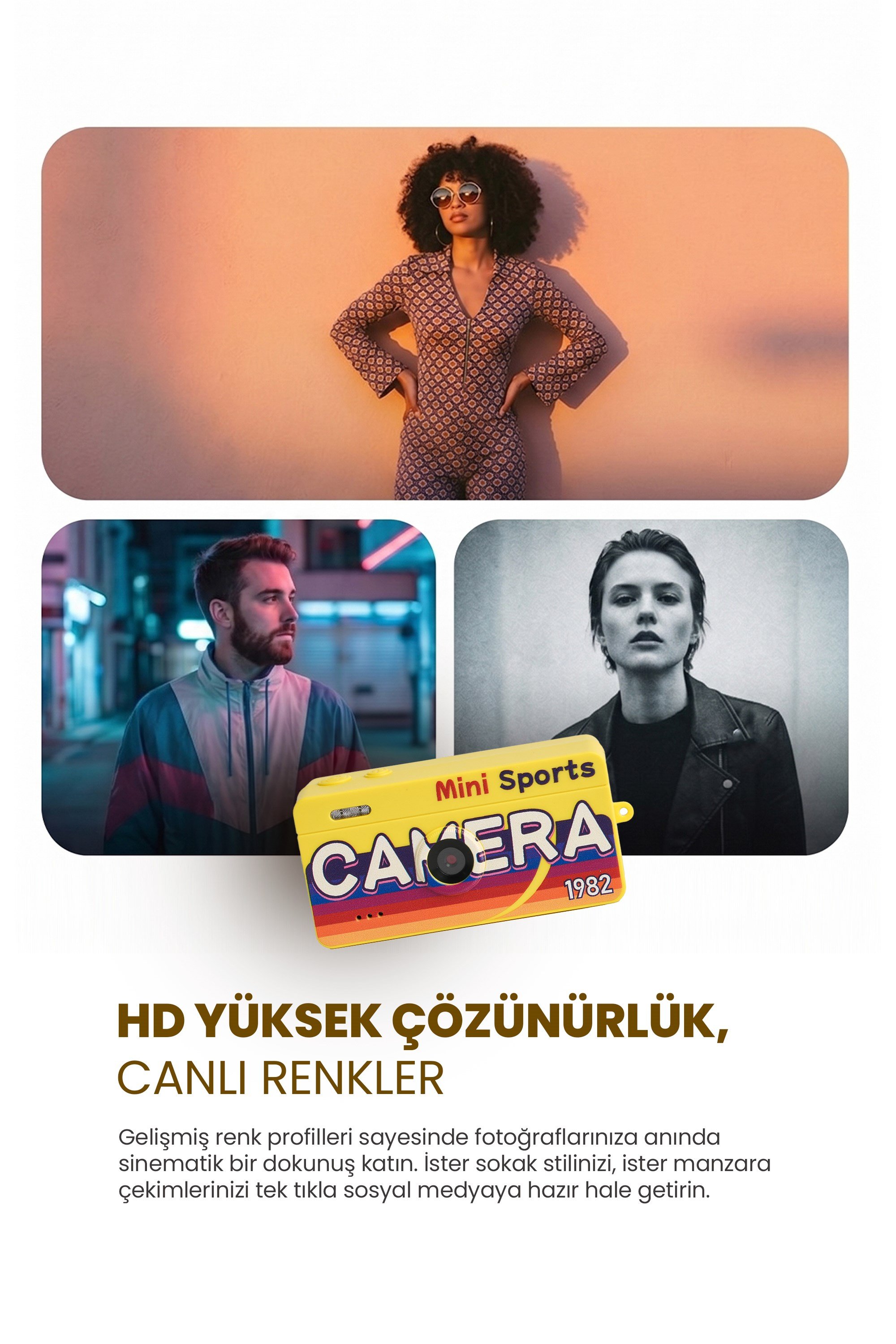 Joyplus Mini Anahtarlık Dijital Fotoğraf Makinesi Retro Filtreli Mini Video Kamera M9