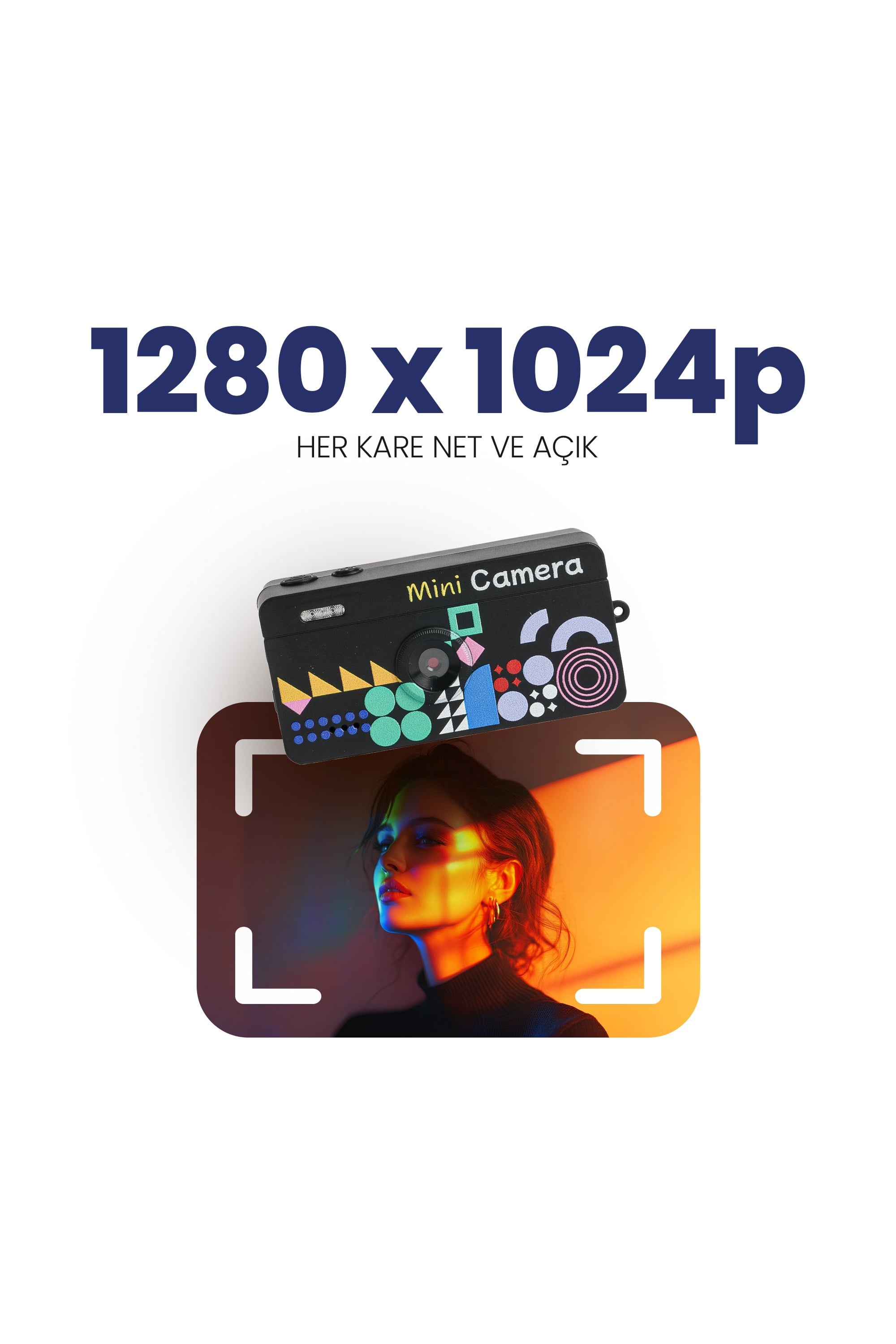 Joyplus Mini Anahtarlık Dijital Fotoğraf Makinesi Retro Filtreli Mini Video Kamera M9