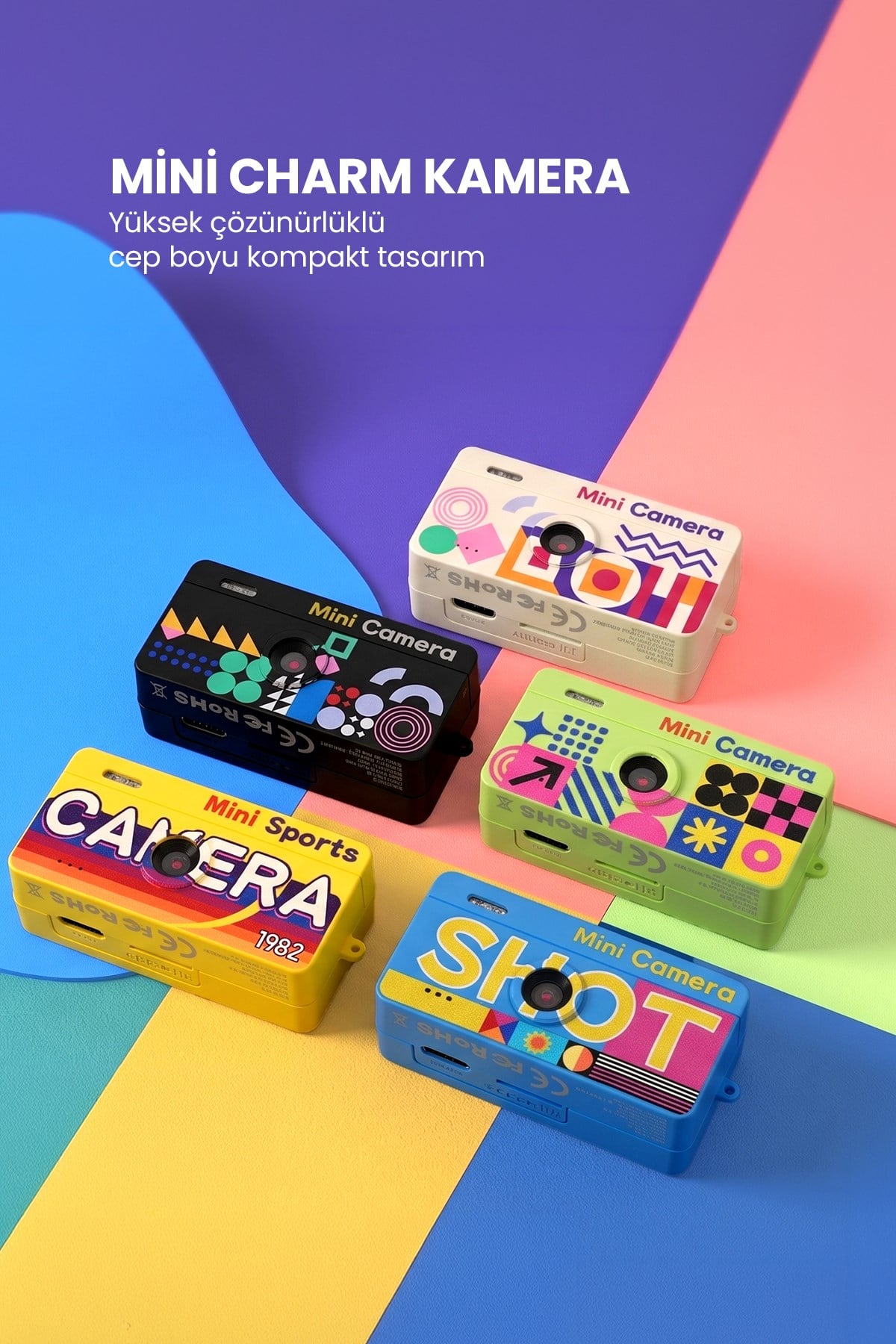 Joyplus Mini Anahtarlık Dijital Fotoğraf Makinesi Retro Filtreli Mini Video Kamera M9