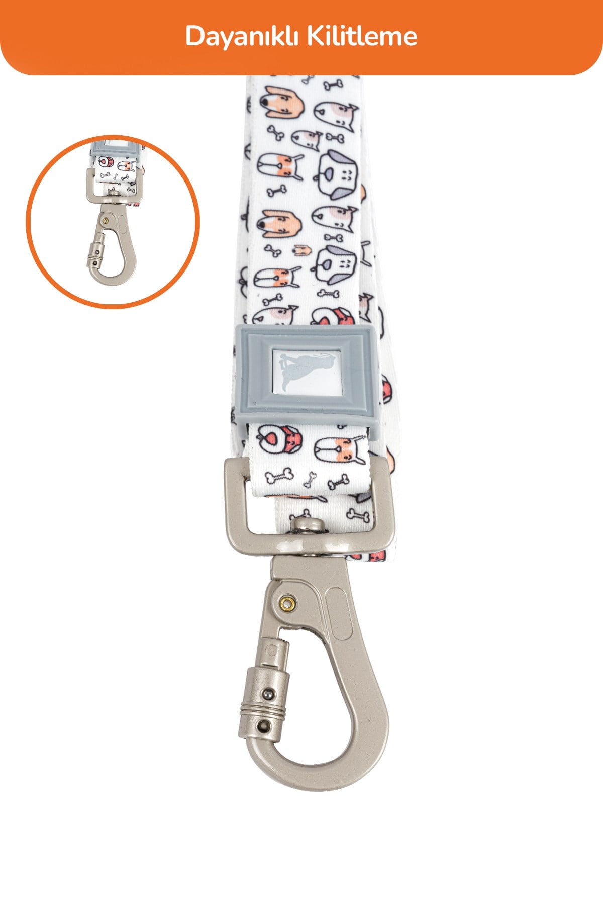 Köpekler İçin Dayanıklı Ve Güvenli, Desenli Gezdirme Tasması ( 25mm )  
