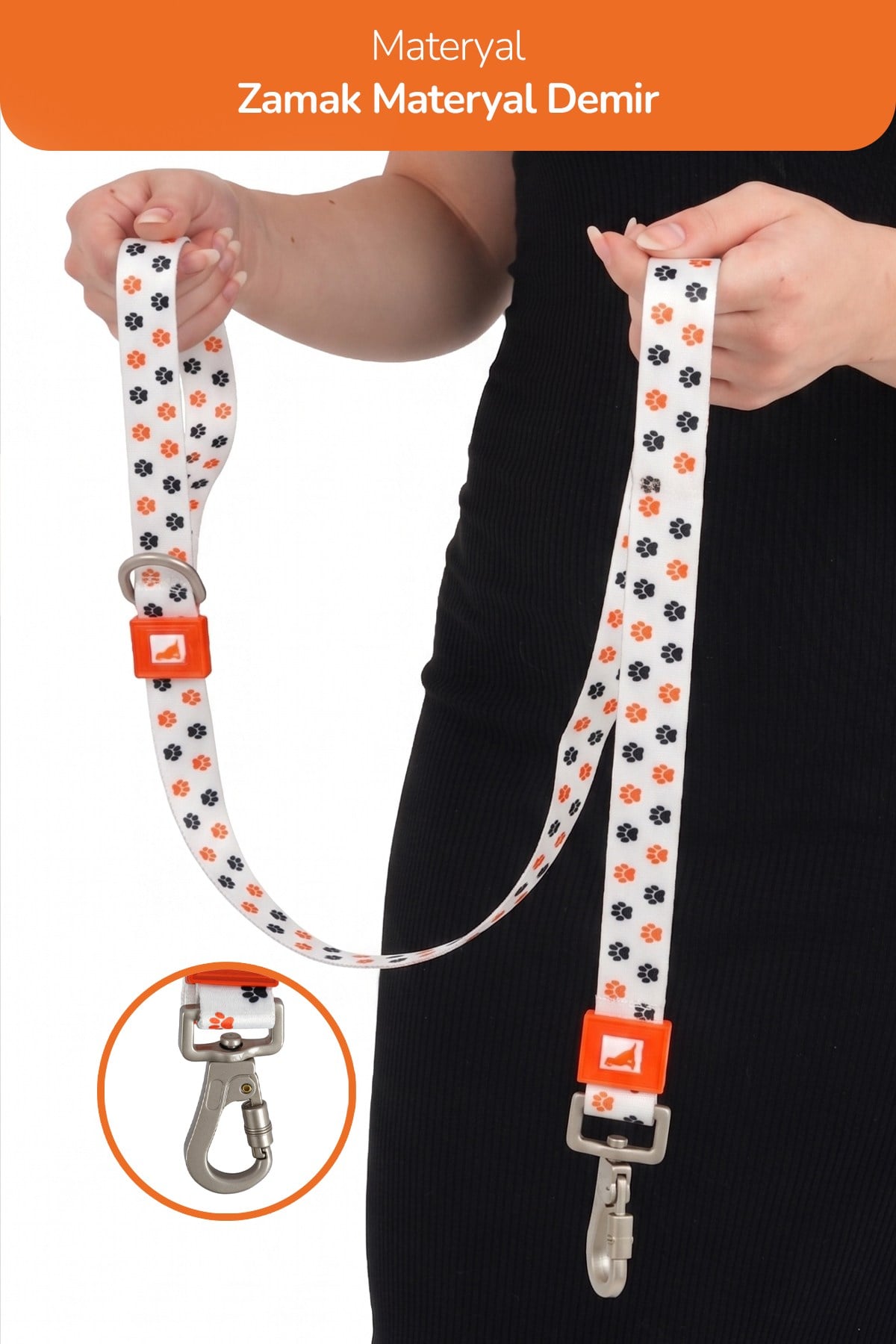 Köpekler İçin Dayanıklı Ve Güvenli, Desenli Gezdirme Tasması ( 25mm )  
