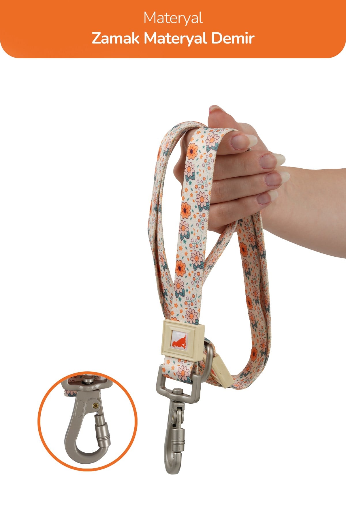 Köpekler İçin Dayanıklı Ve Güvenli, Desenli Gezdirme Tasması ( 25mm )  