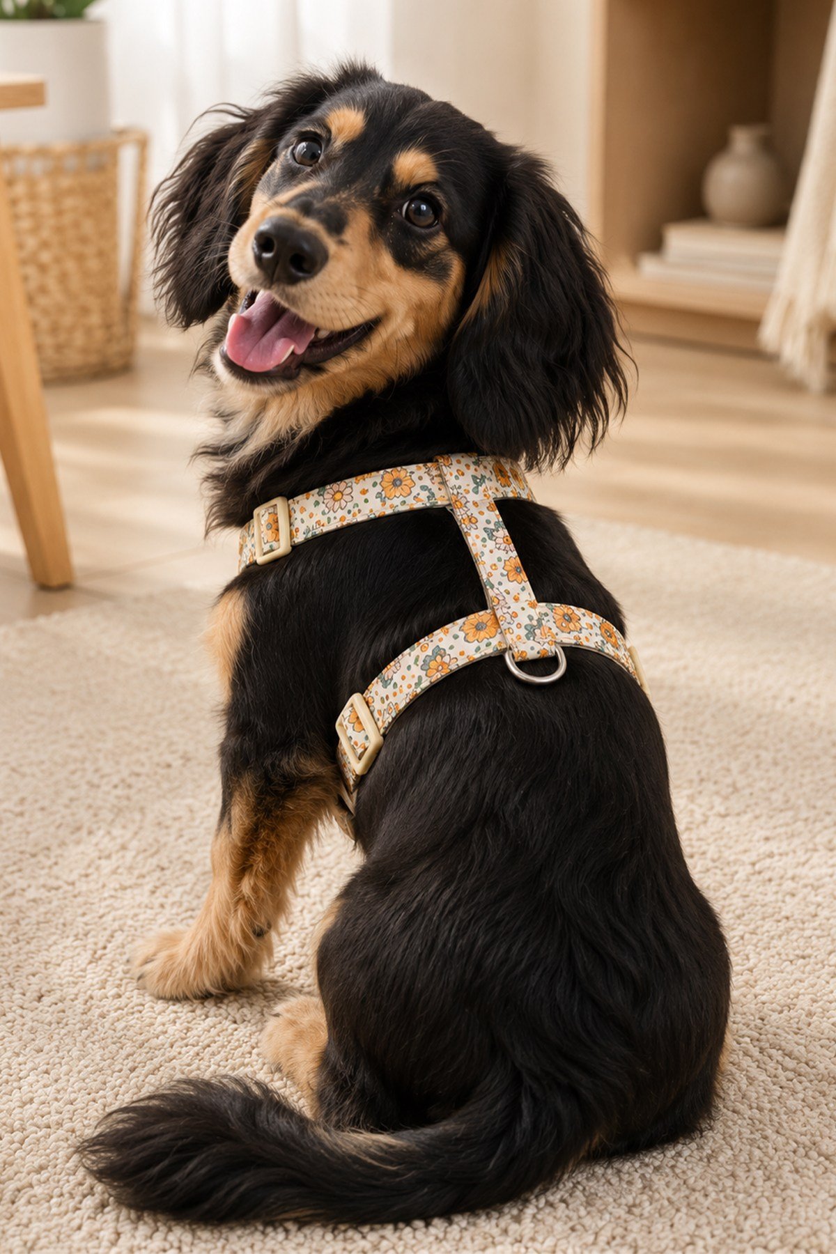 Köpekler İçin Dayanıklı Ve Güvenli, Desenli H Tipi Göğüs Tasması ( 20mm ) 