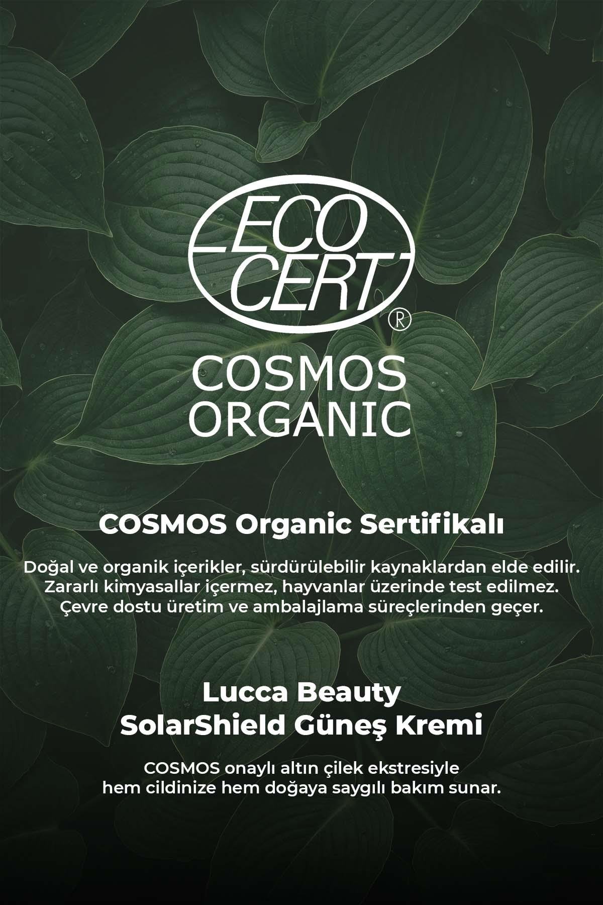 Lucca SolarShield Güneş Kremi 100 ml - 50+ SPF Yüksek Koruma, COSMOS Sertifikalı ve Su Bazlı Krem