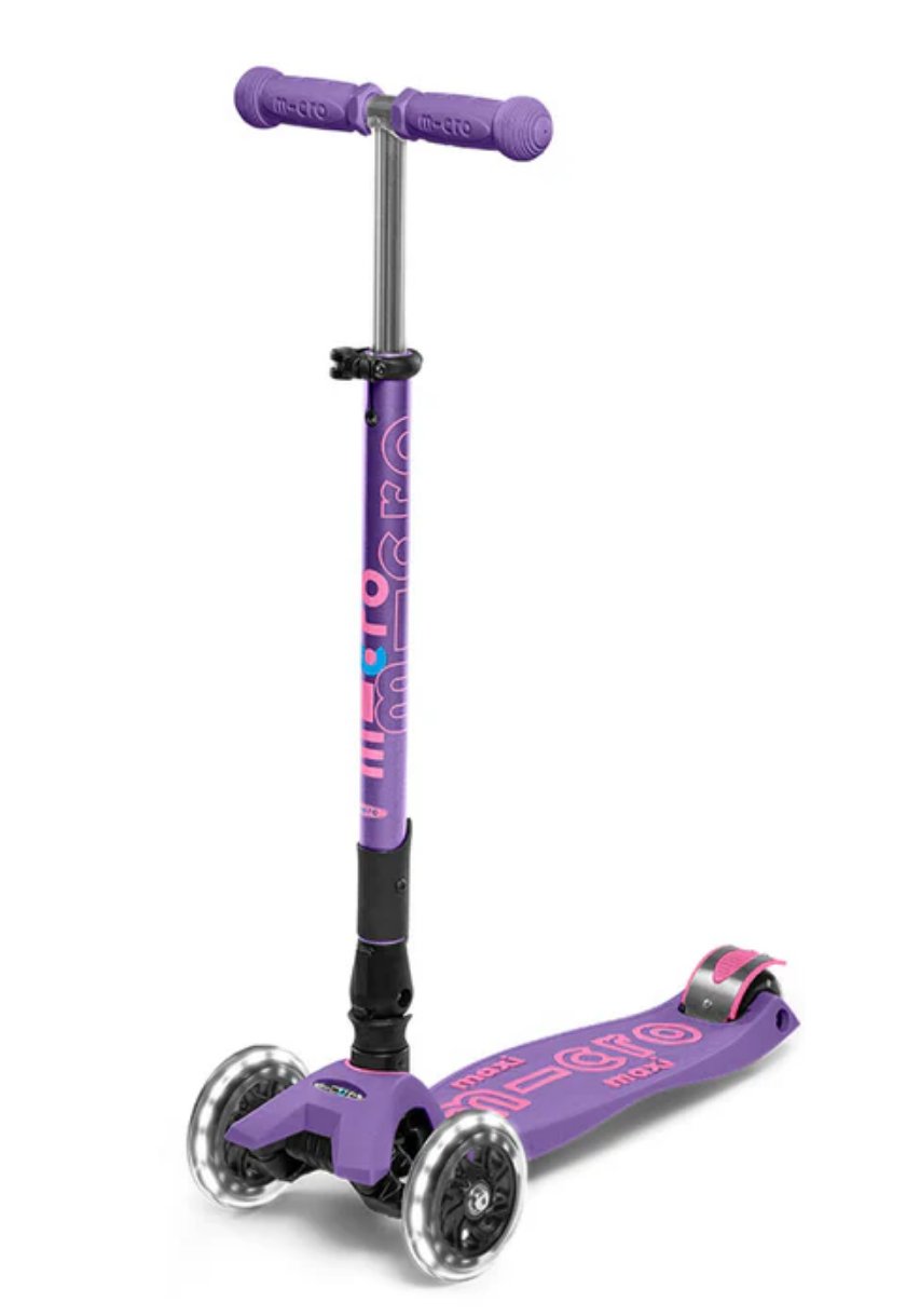 Maxi Micro Deluxe LED Foldable Purple Mor S