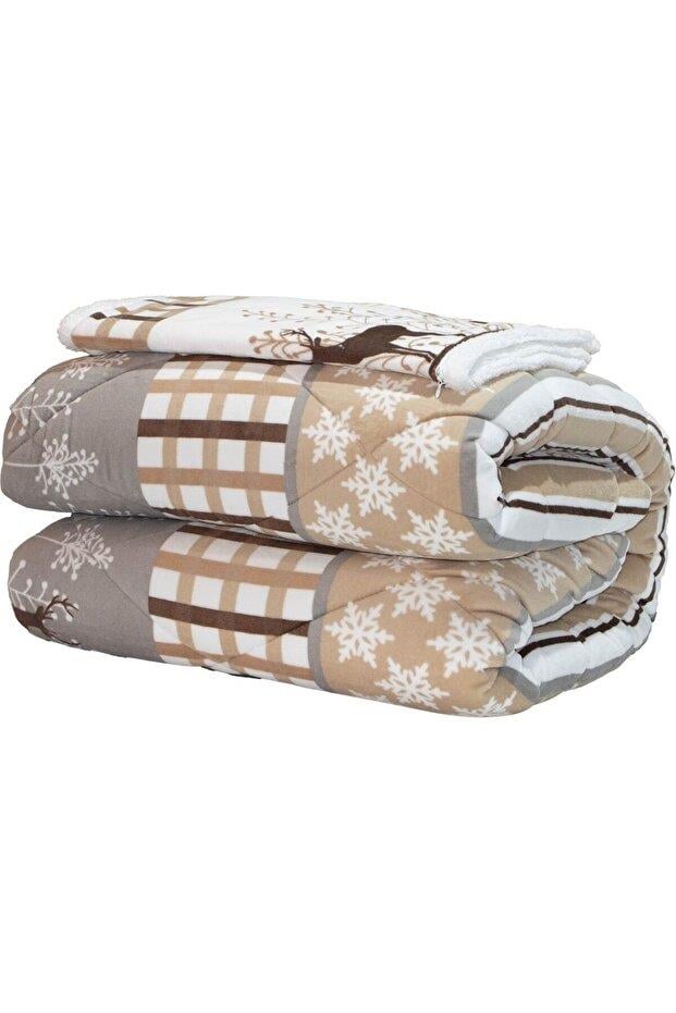 Merinos Comforter Tek Kişilik Yorgan Seti - Deer Bej
