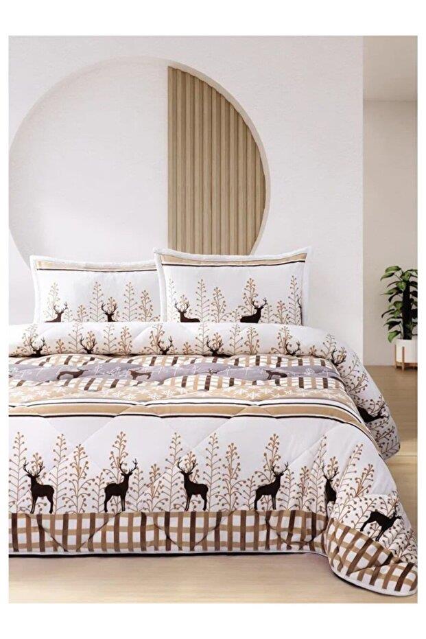 Merinos Comforter Tek Kişilik Yorgan Seti - Deer Bej