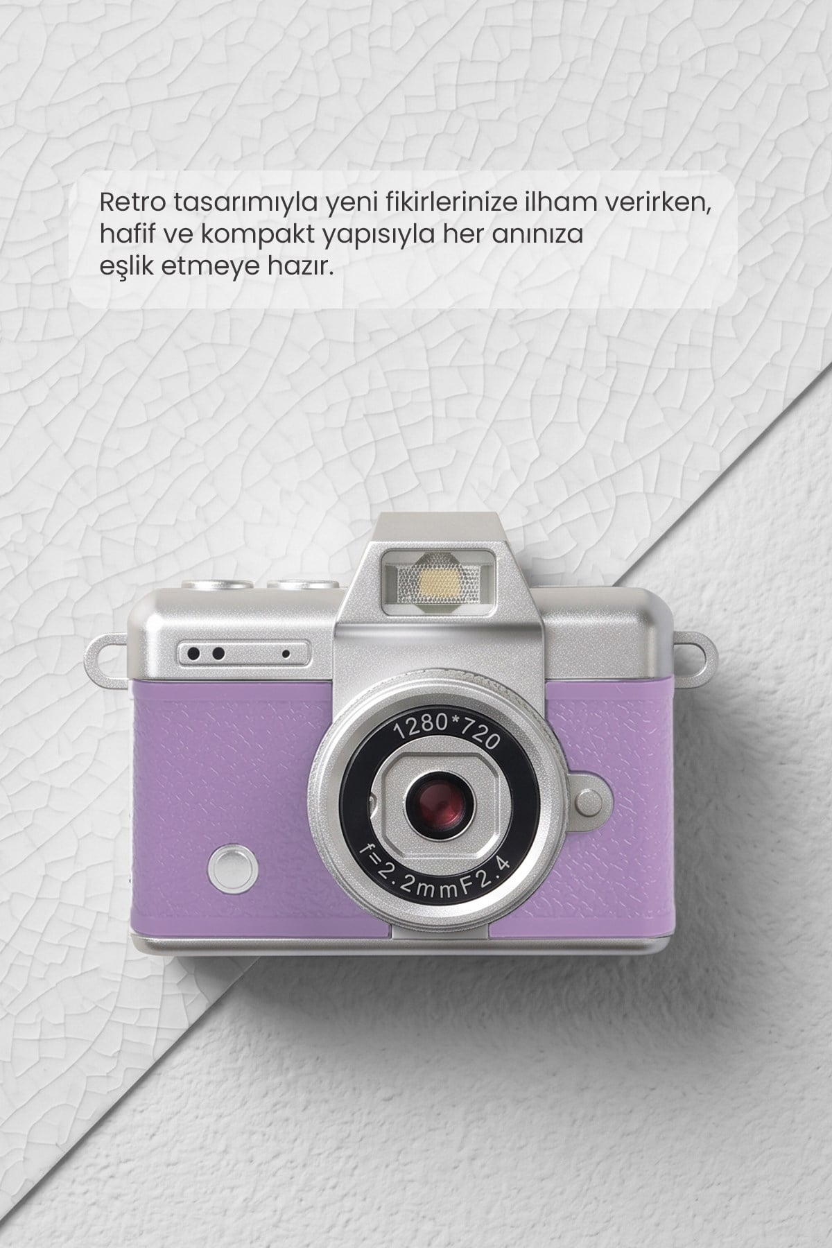 Mini Kamera Dönen Ekran Flaşlı Selfie Video Vlog Kamerası Anahtarlık LK-027 