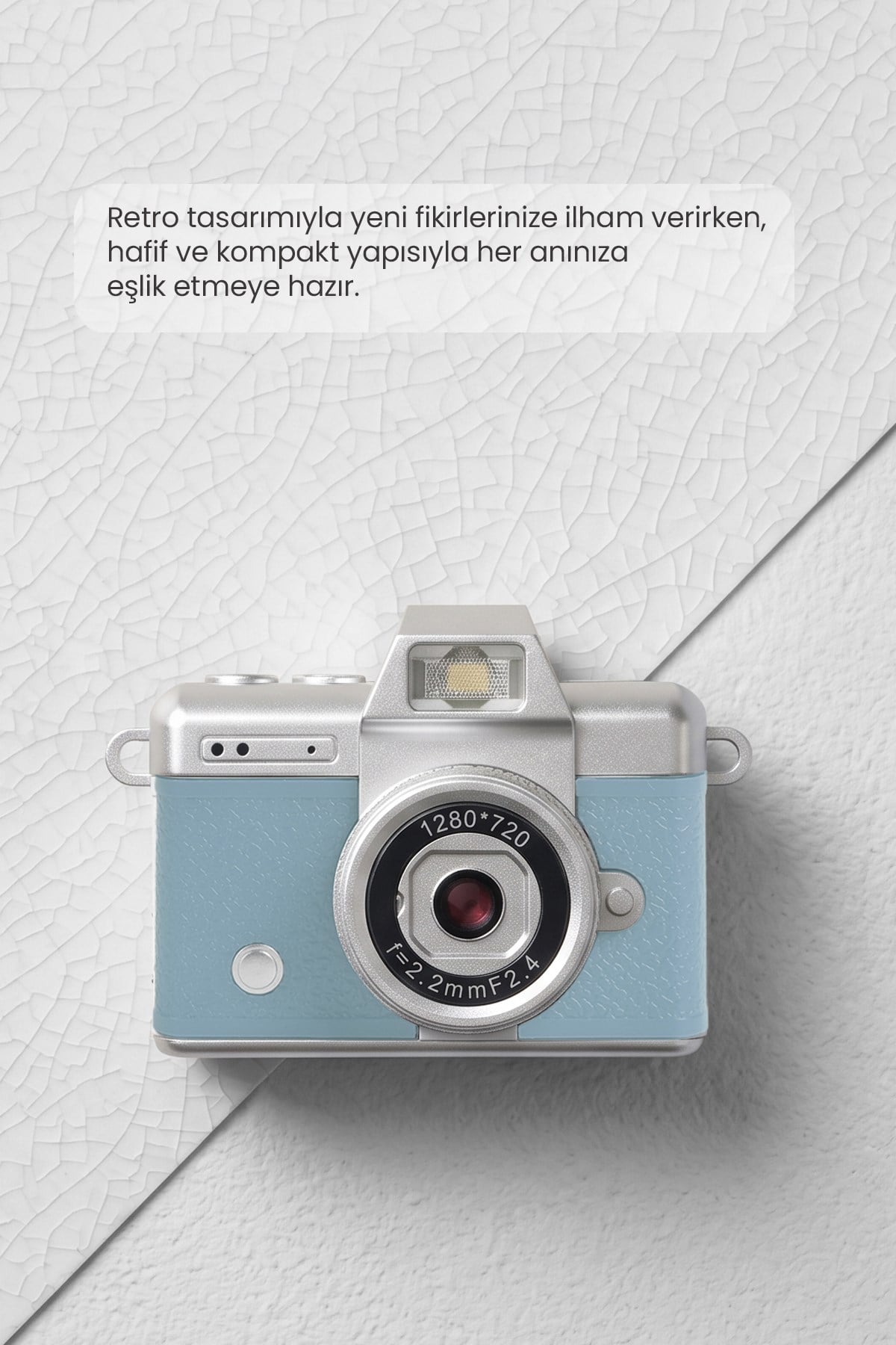 Mini Kamera Dönen Ekran Flaşlı Selfie Video Vlog Kamerası Anahtarlık LK-027 