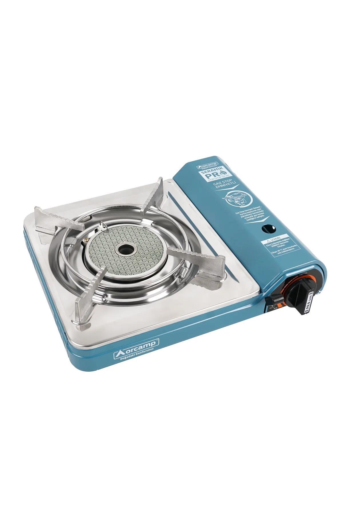 Orcamp Pro Seramik Portatif Ocak Gaz Stop Emniyetli Mavi (Ck-508)