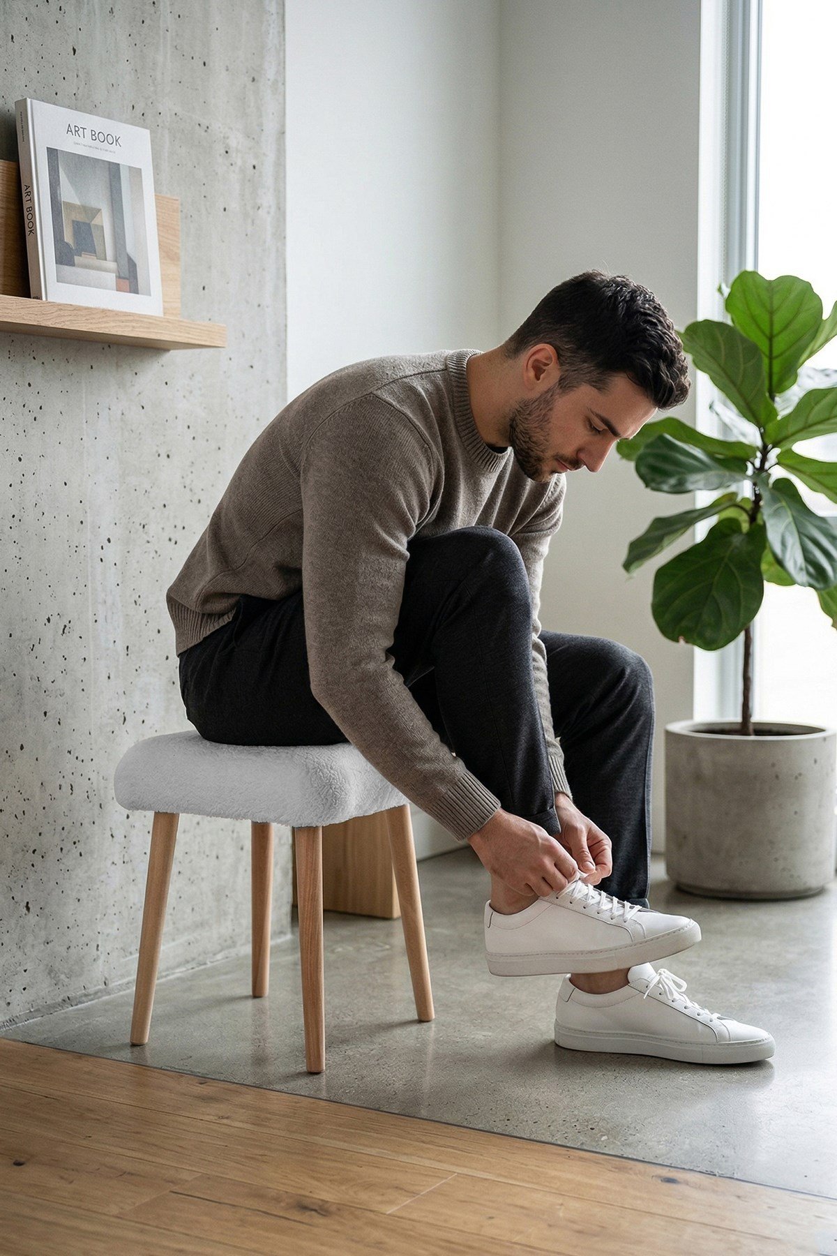 Peluş Kumaşlı Dekoratif Puf, Tabure 5983