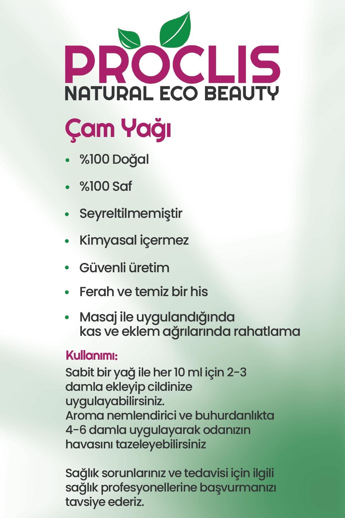 PROCLİS Çam Yağı, %100 Doğal Uçucu Yağ, Pine Oil 10 ml Sprey Başlıklı