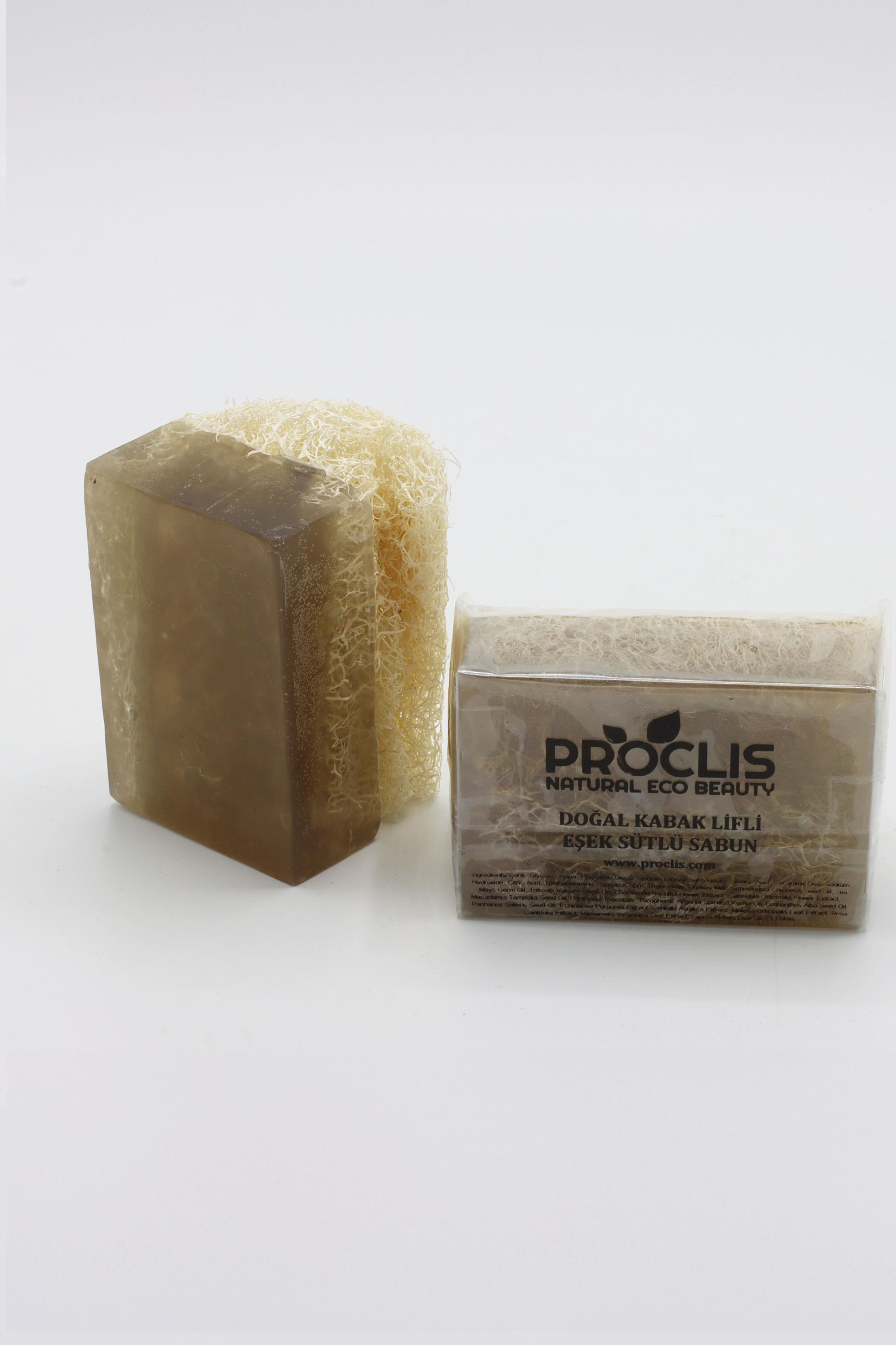 Proclis Doğal Kabak Lifli Eşek Sütlü Doğal Sabun 130 gr