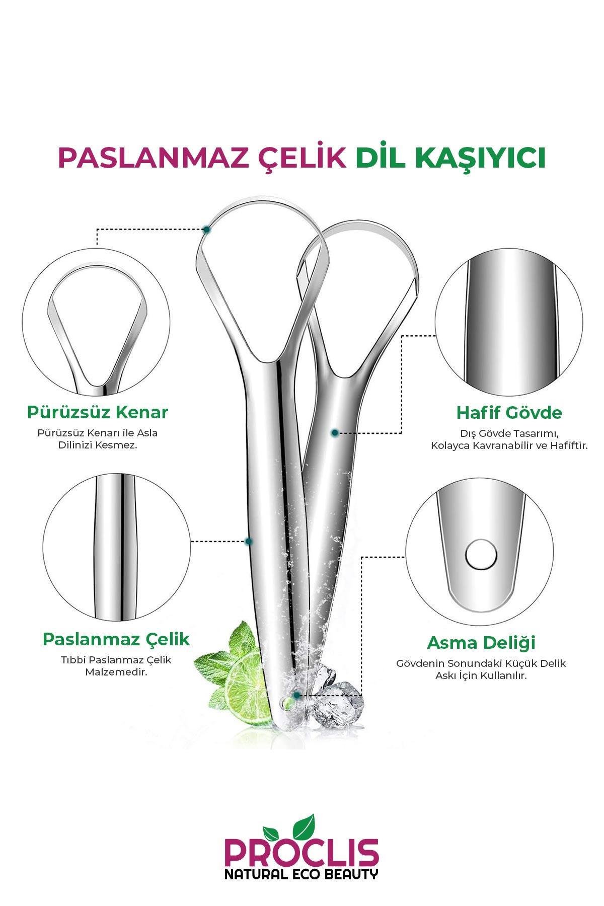 Proclis Paslanmaz Çelik Dil Temizleyici / Dil Sıyırıcı Küçük