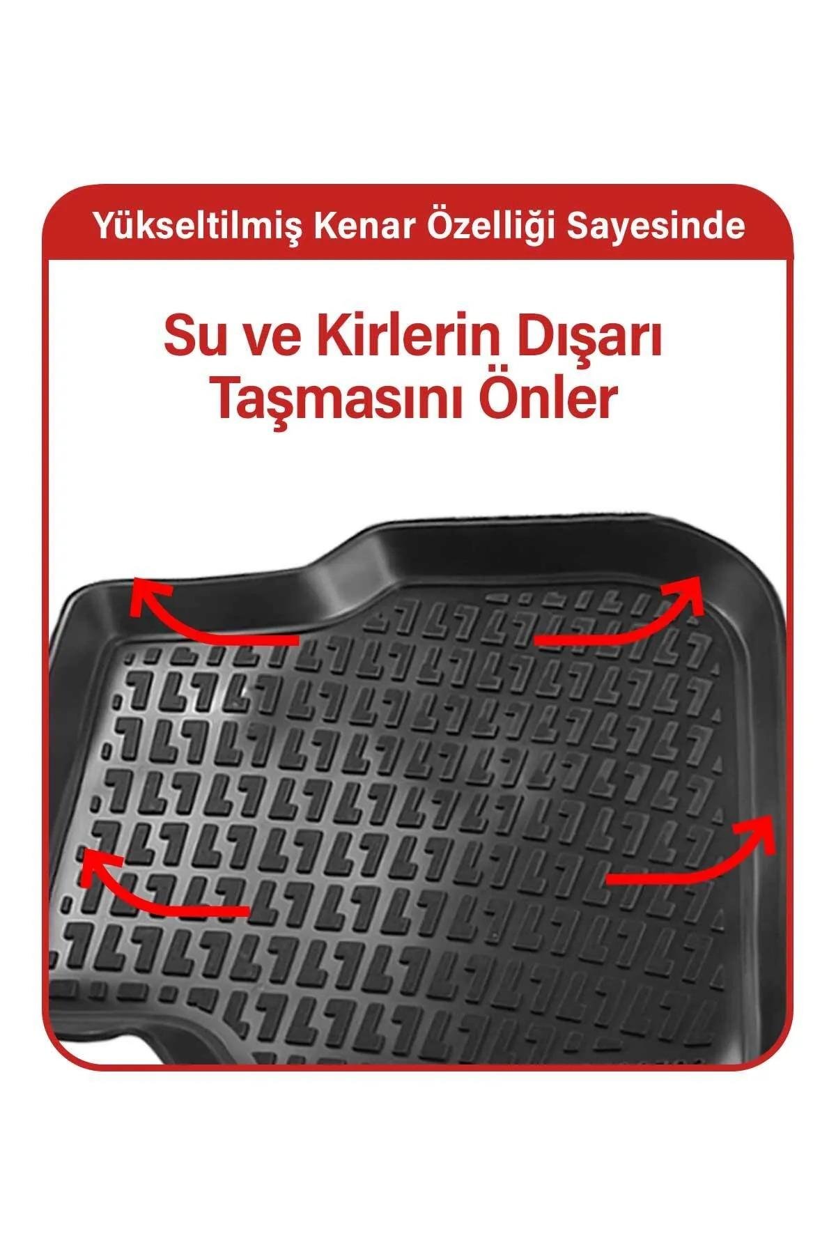 Rizline Fiat Linea 2007 Sonrası 3d Hvuzlu  Paspas Siyah 8682578000891,  Oto Kokusu Hediye
