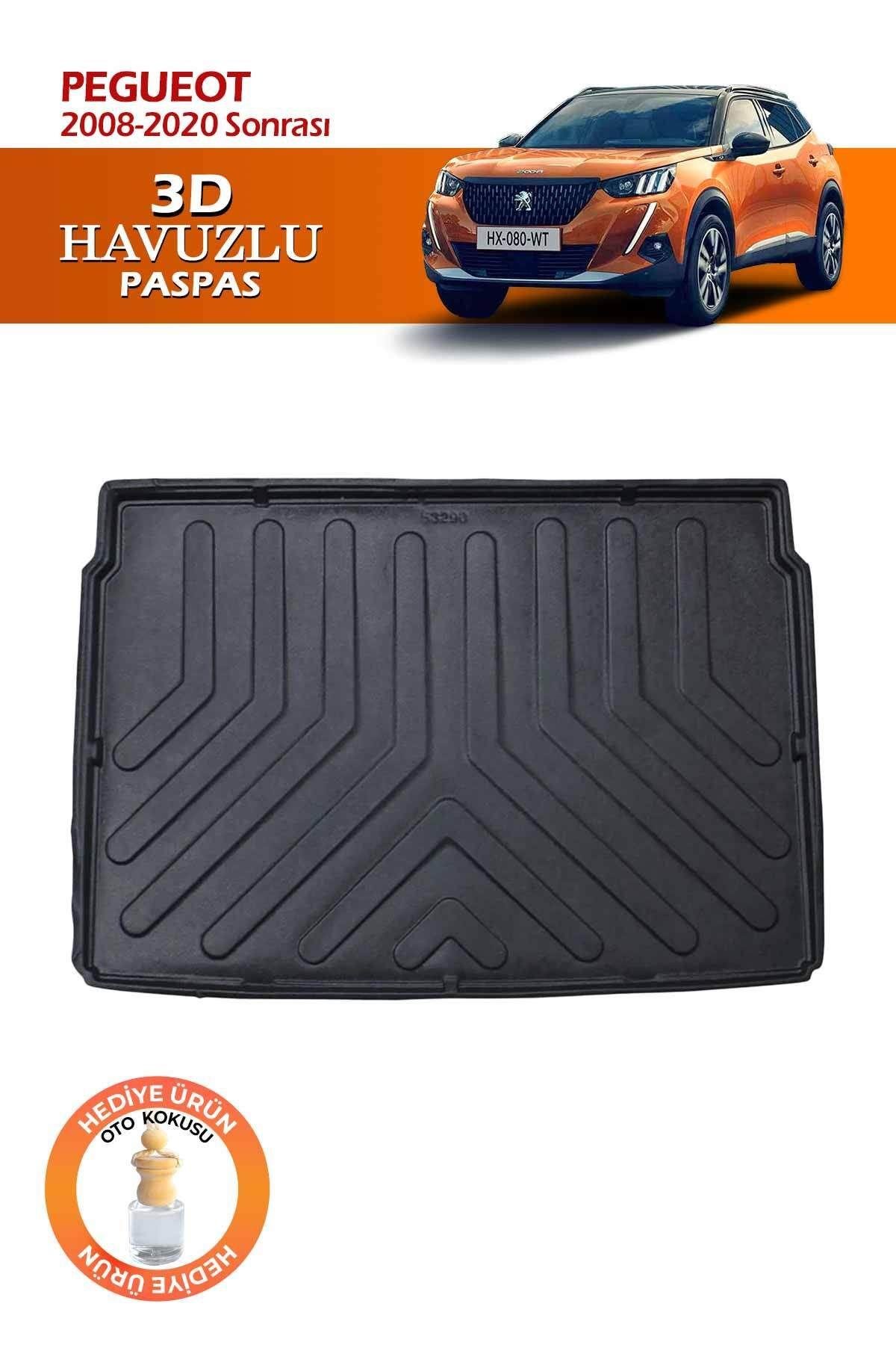 Rizline Peugeot 2008 2020 Sonrası Üst Kısım Uyumlu 3D Bagaj Havuzu 8682578004639, Oto Kokusu Hediye