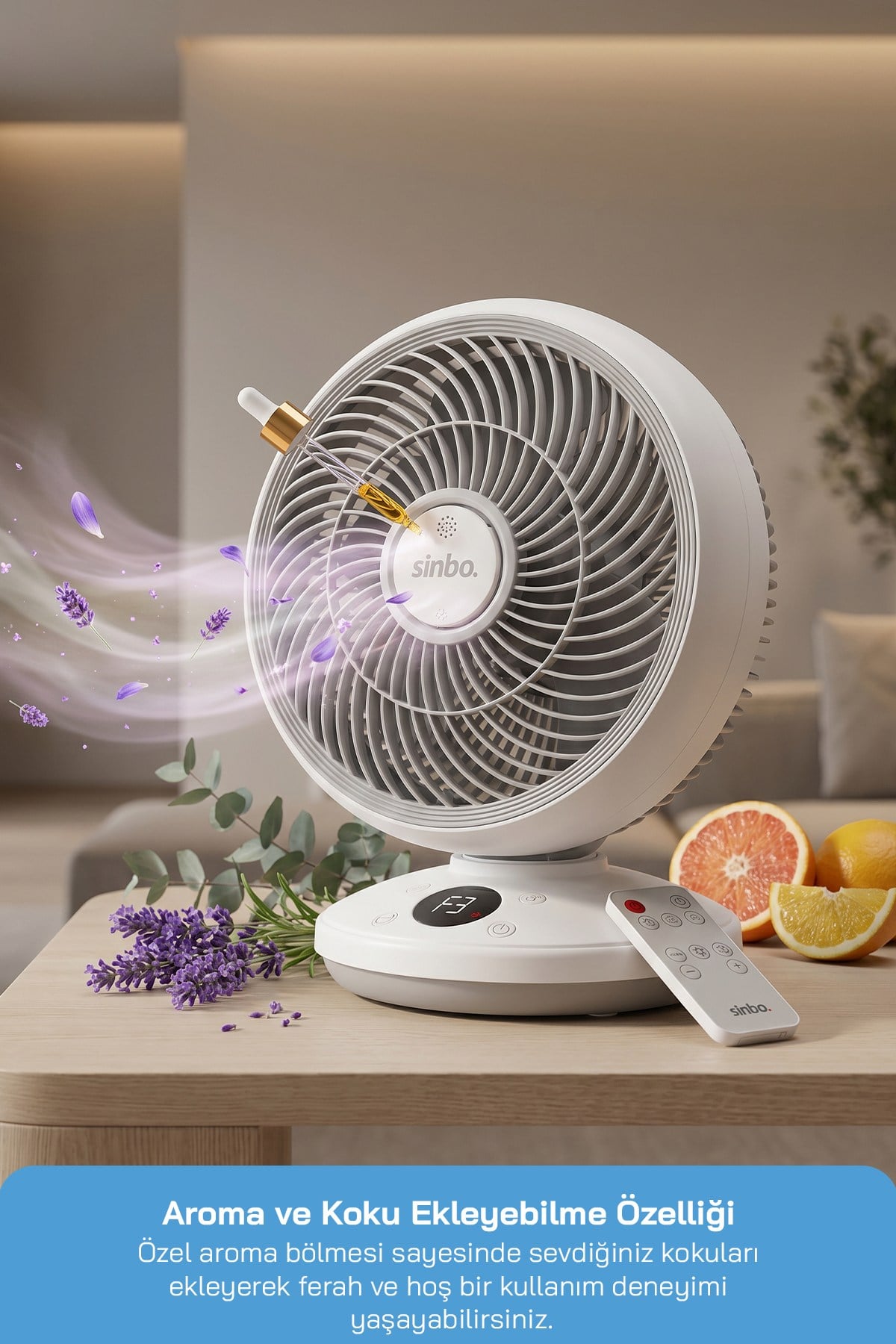 SİNBO SF-7702 MASAÜSTÜ VANTİLATÖR FAN BEYAZ