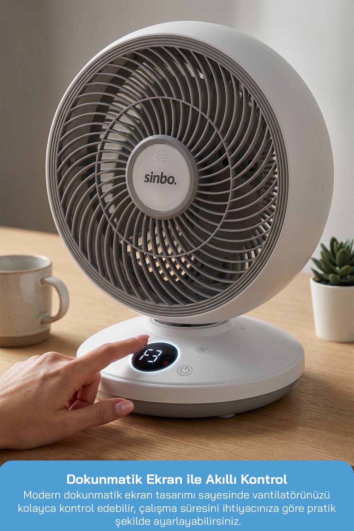 SİNBO SF-7702 MASAÜSTÜ VANTİLATÖR FAN BEYAZ