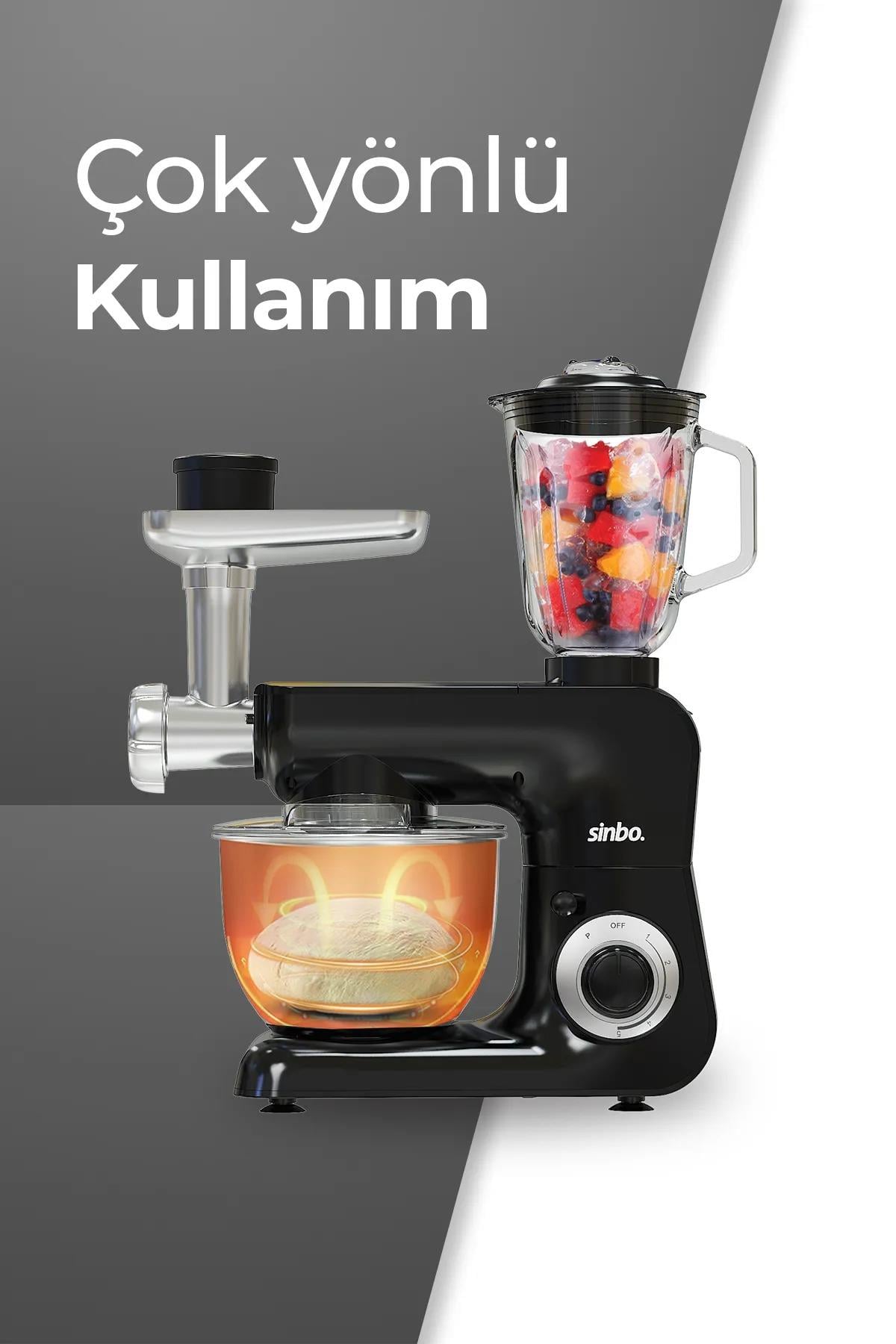 SMX-2775 Çok Amaçlı Mutfak Şefi ( Hamur - Kıyma - Blender Makinesi ) Hediye Spatula Seti