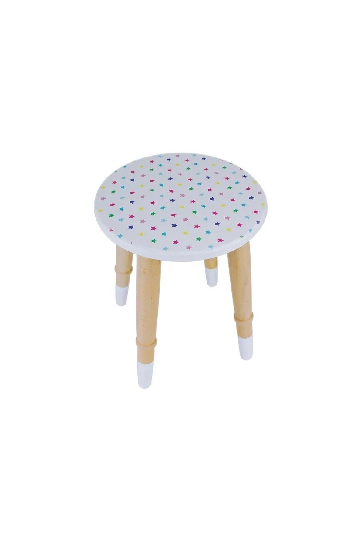 T3004 Ahşap Çocuk Makyaj Masası Tabureli, Unicorn Çocuk Makyaj Masas ÇG74ı