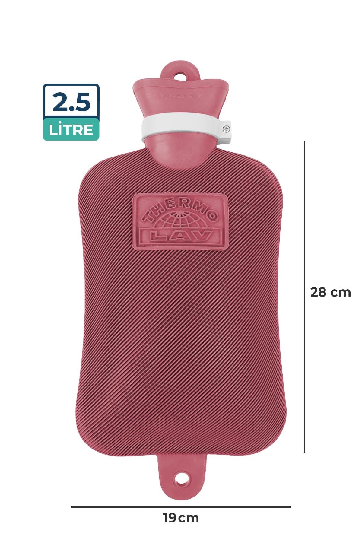 Termolav Adalılar Kauçuk Termofor  Sıcak Su Torbası Pembe  2,5 L