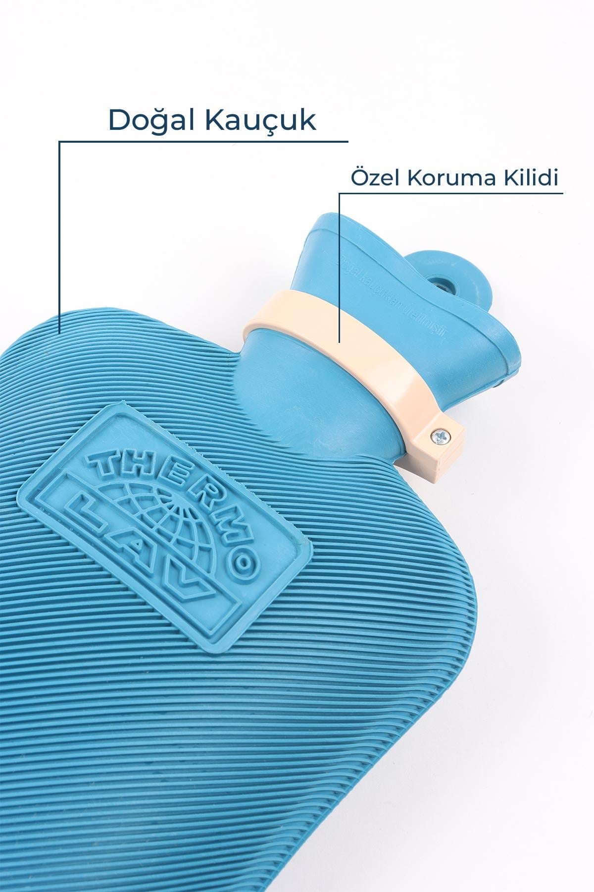 Termolav Adalılar Kauçuk Termofor  Sıcak Su Torbası Mavi 2,5 L