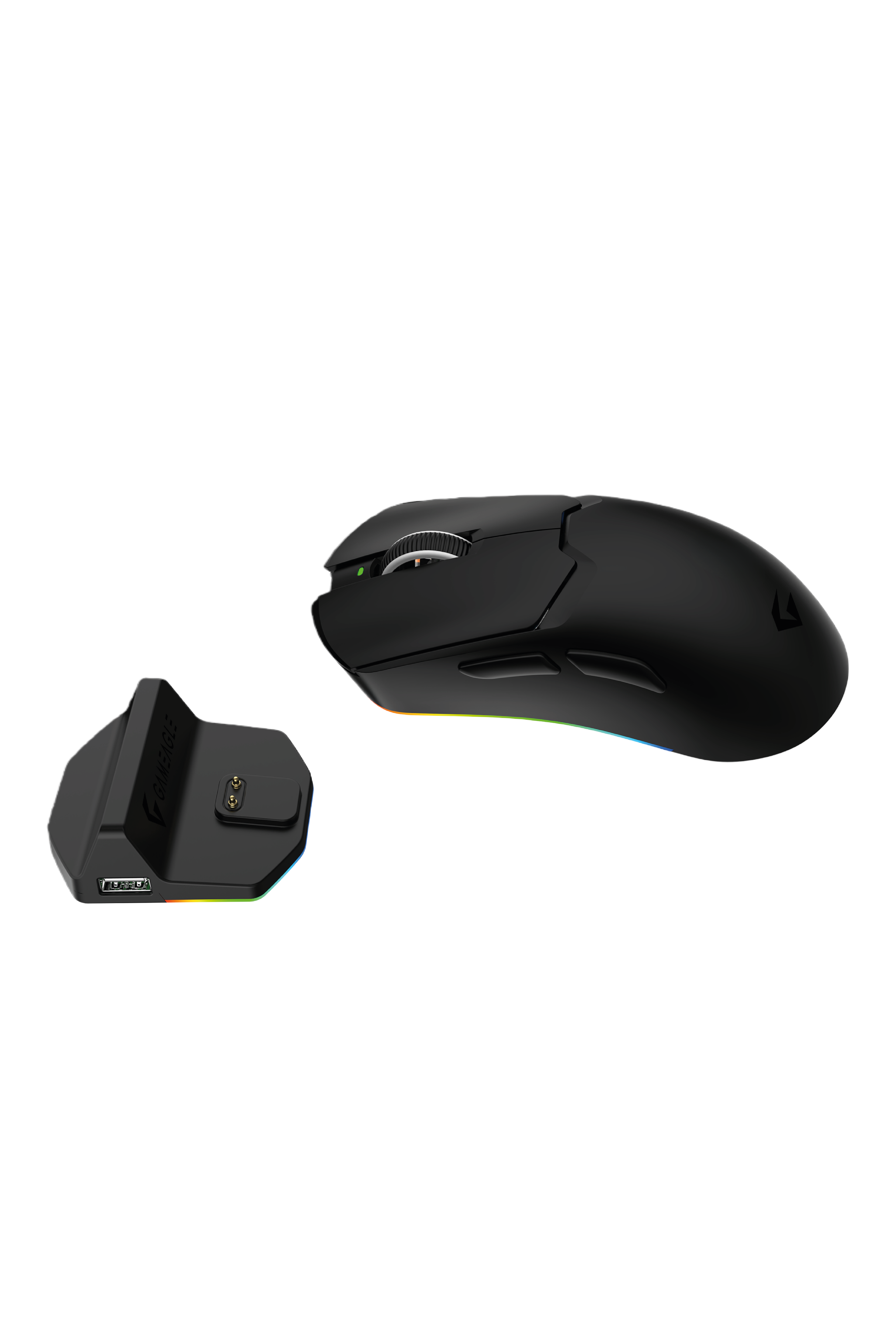 Tracker Pro RGB Kablosuz2.4Ghz+Bluetooth+Kablolu+Dock Şarj İstasyonlu 69gr 1KHz 12000DPI OyuncuMouse