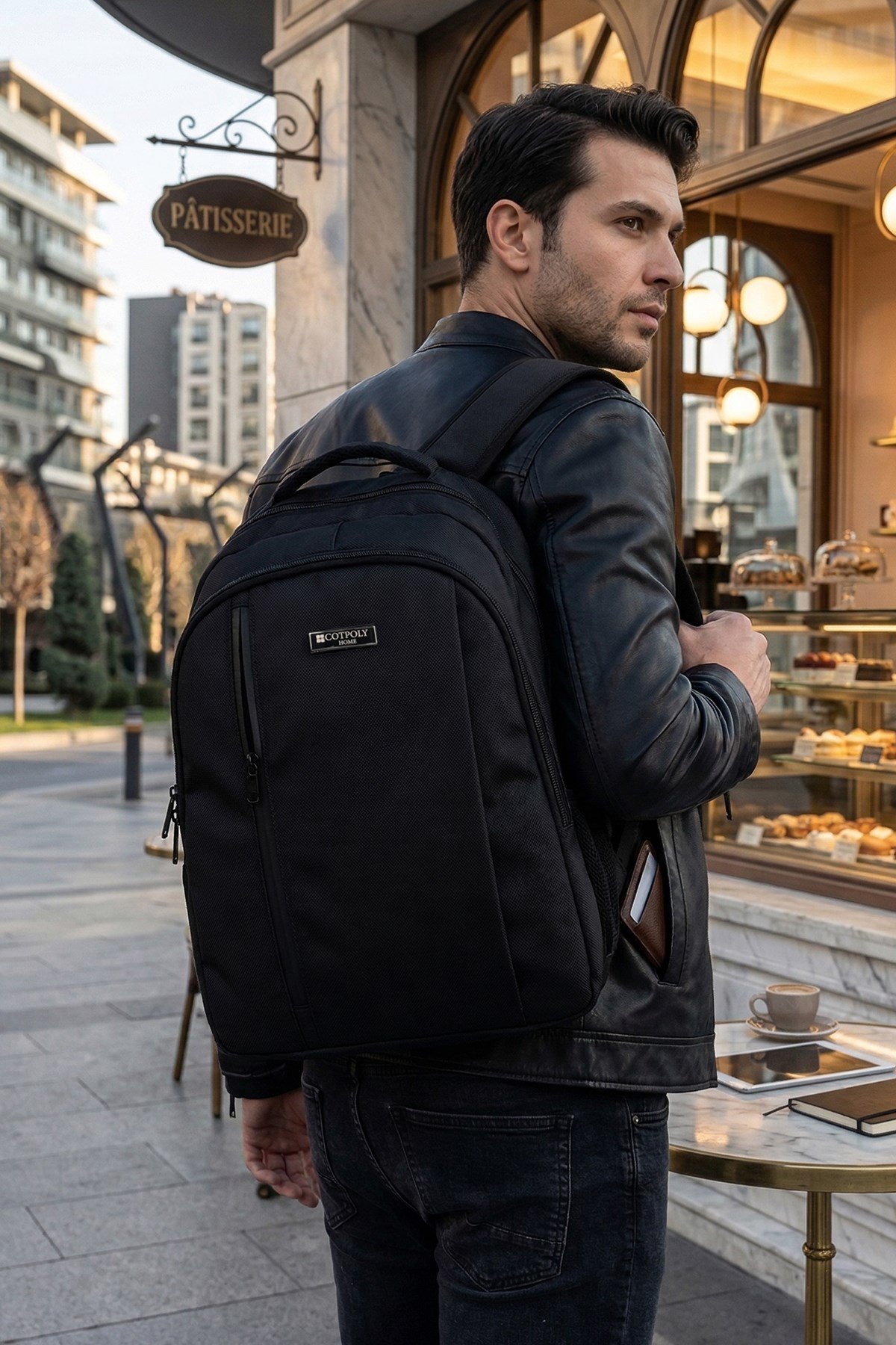 TULPAR 15.6 İnç Laptop Sırt Çantası Su Geçirmez Notebook ve Bilgisayar Çantası