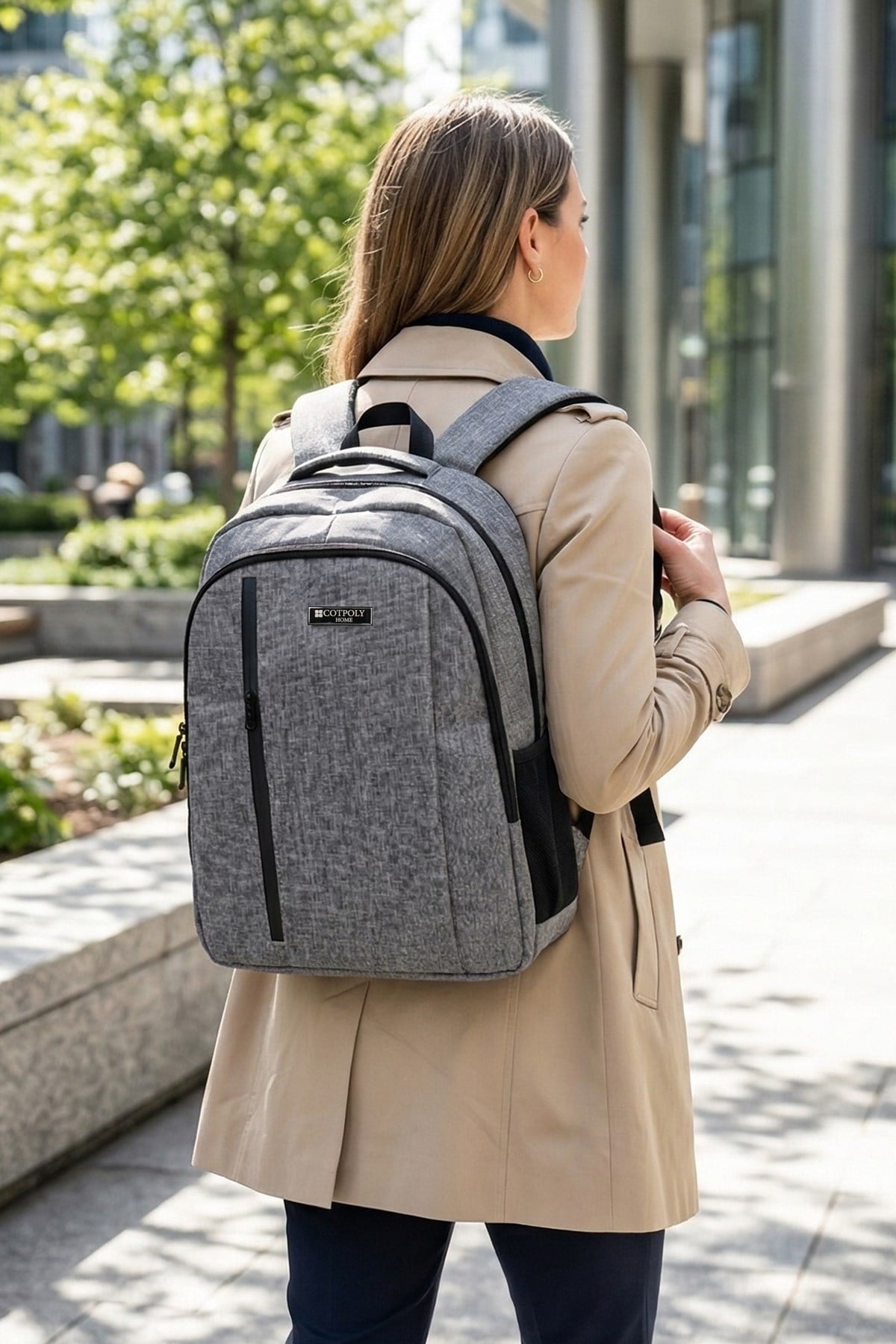 TULPAR 15.6 İnç Laptop Sırt Çantası Su Geçirmez Notebook ve Bilgisayar Çantası