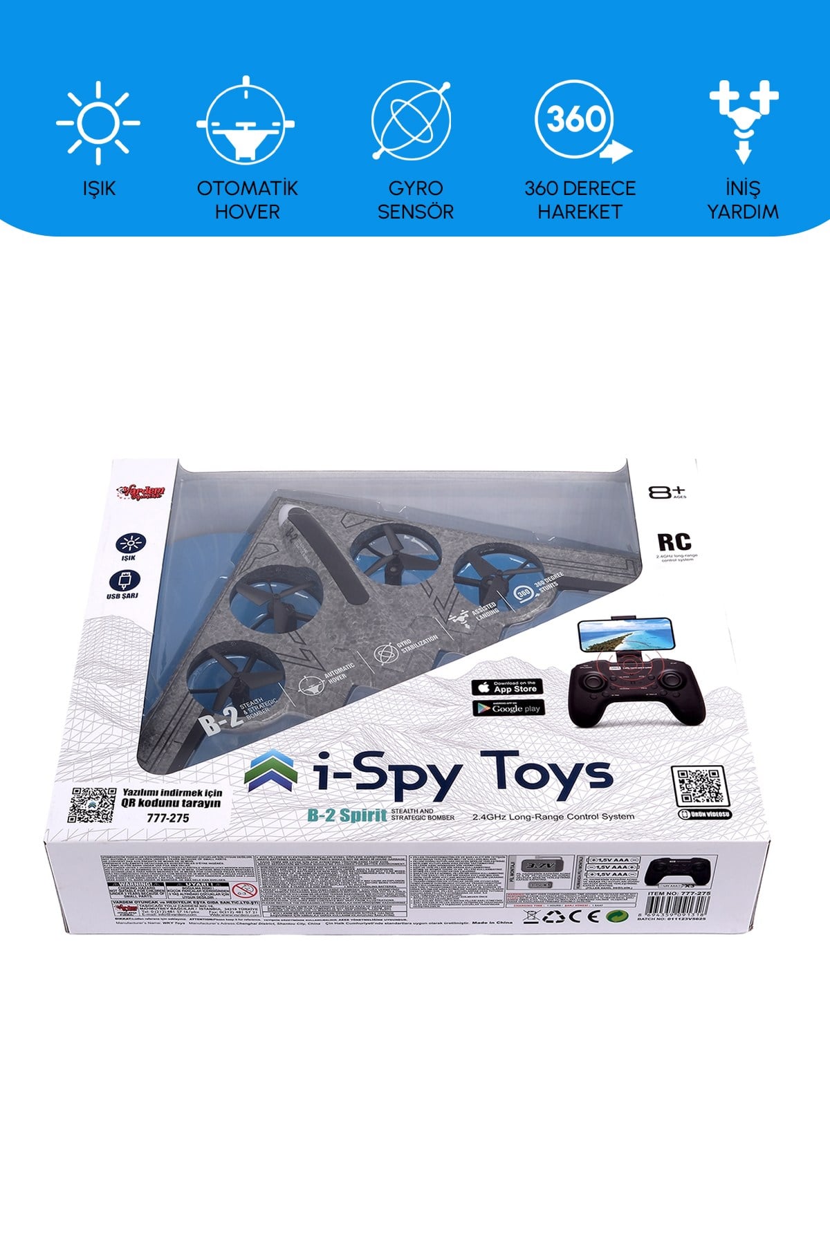 Vardem 2.4G Şarjlı Kameralı Quadcopter Iha GL-777-275