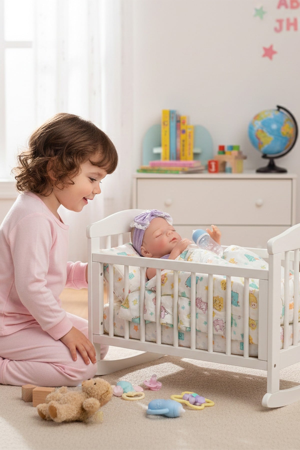 Vardem  43 Cm Aksesuarlı Gerçekçi Bebek KNG-902-5A