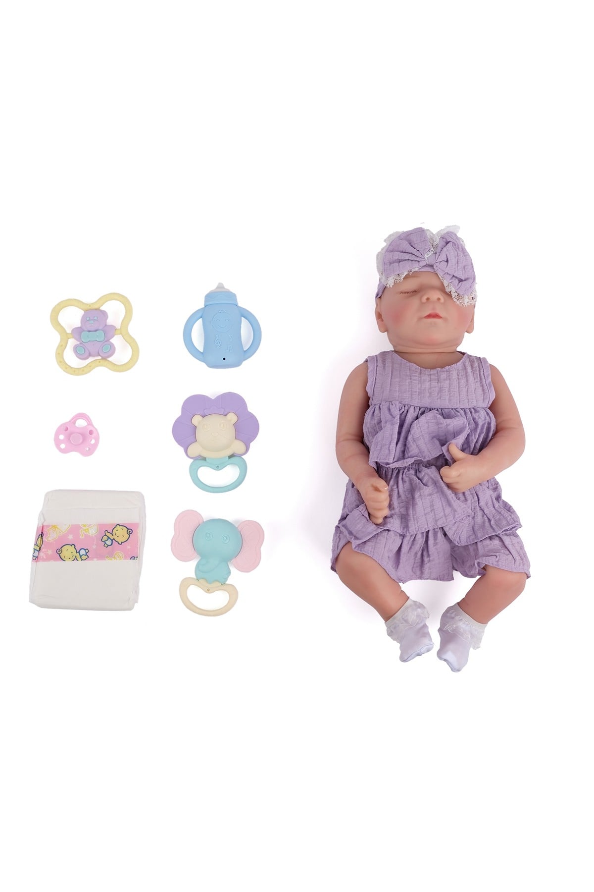 Vardem  43 Cm Aksesuarlı Gerçekçi Bebek KNG-902-5A