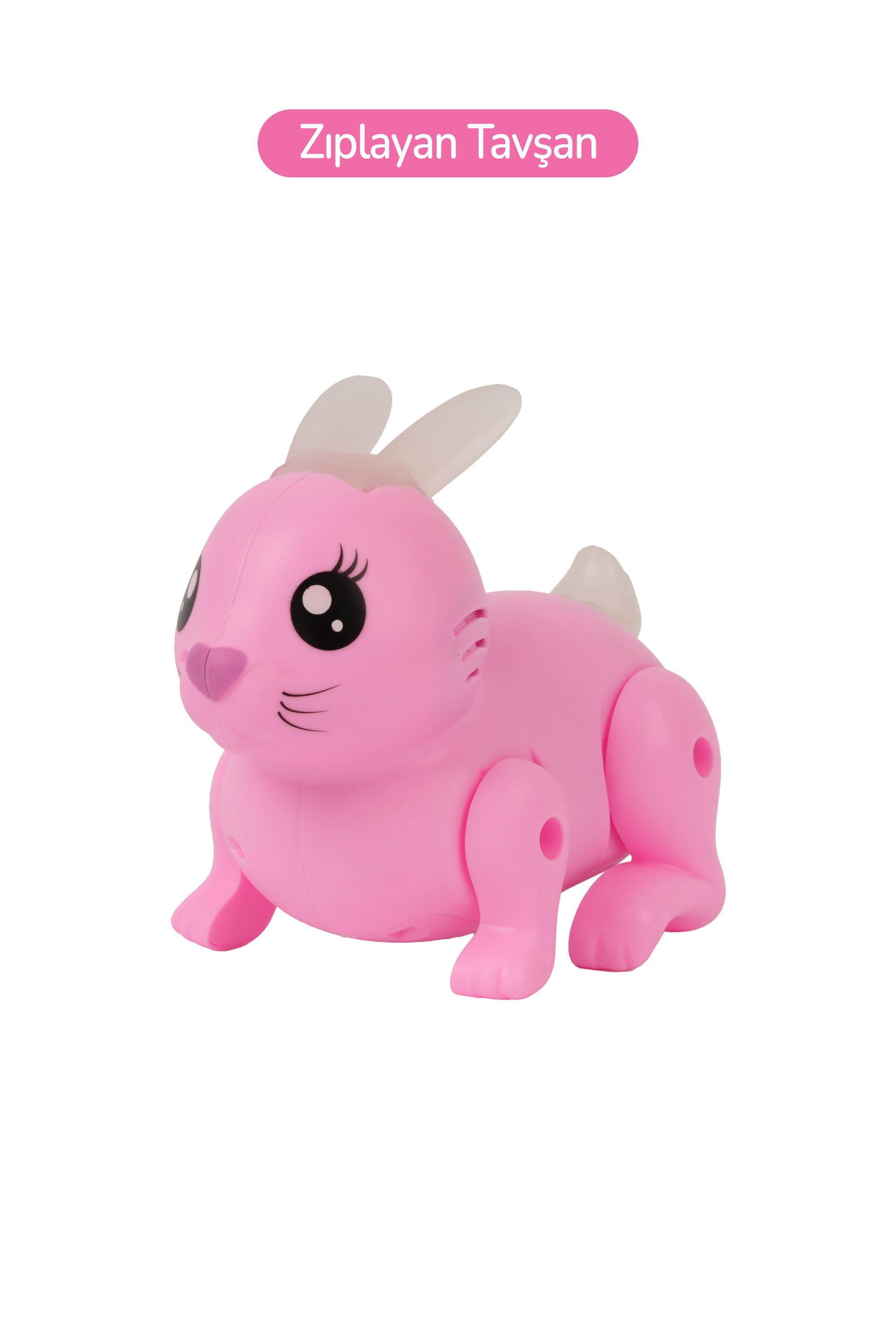 Vardem Müzikli Ve Işıklı Hareketli Zıp Zıp Tavşan Pembe LZH-99777-1