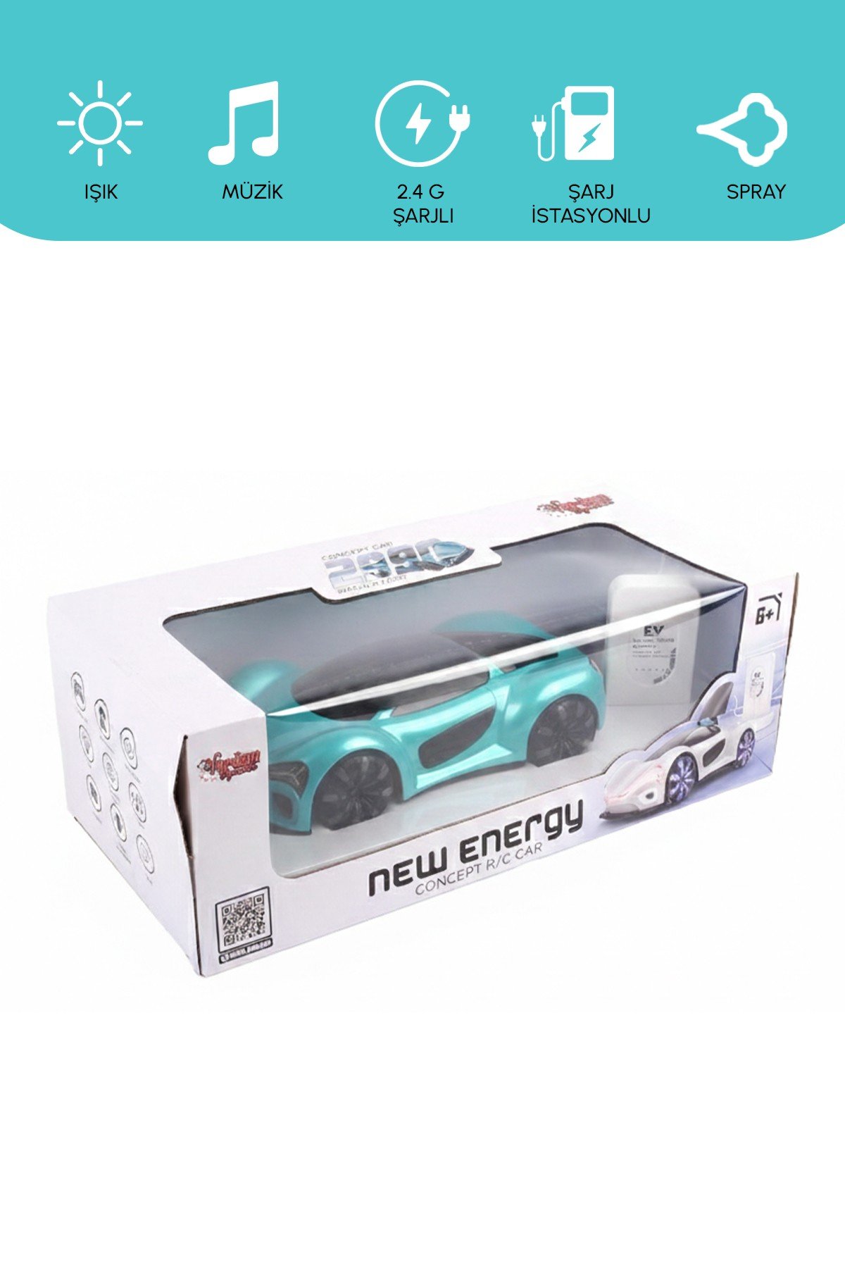 Vardem Şarjlı 2.4G Elektrikli Spor Araba Yeşil JIN-2990