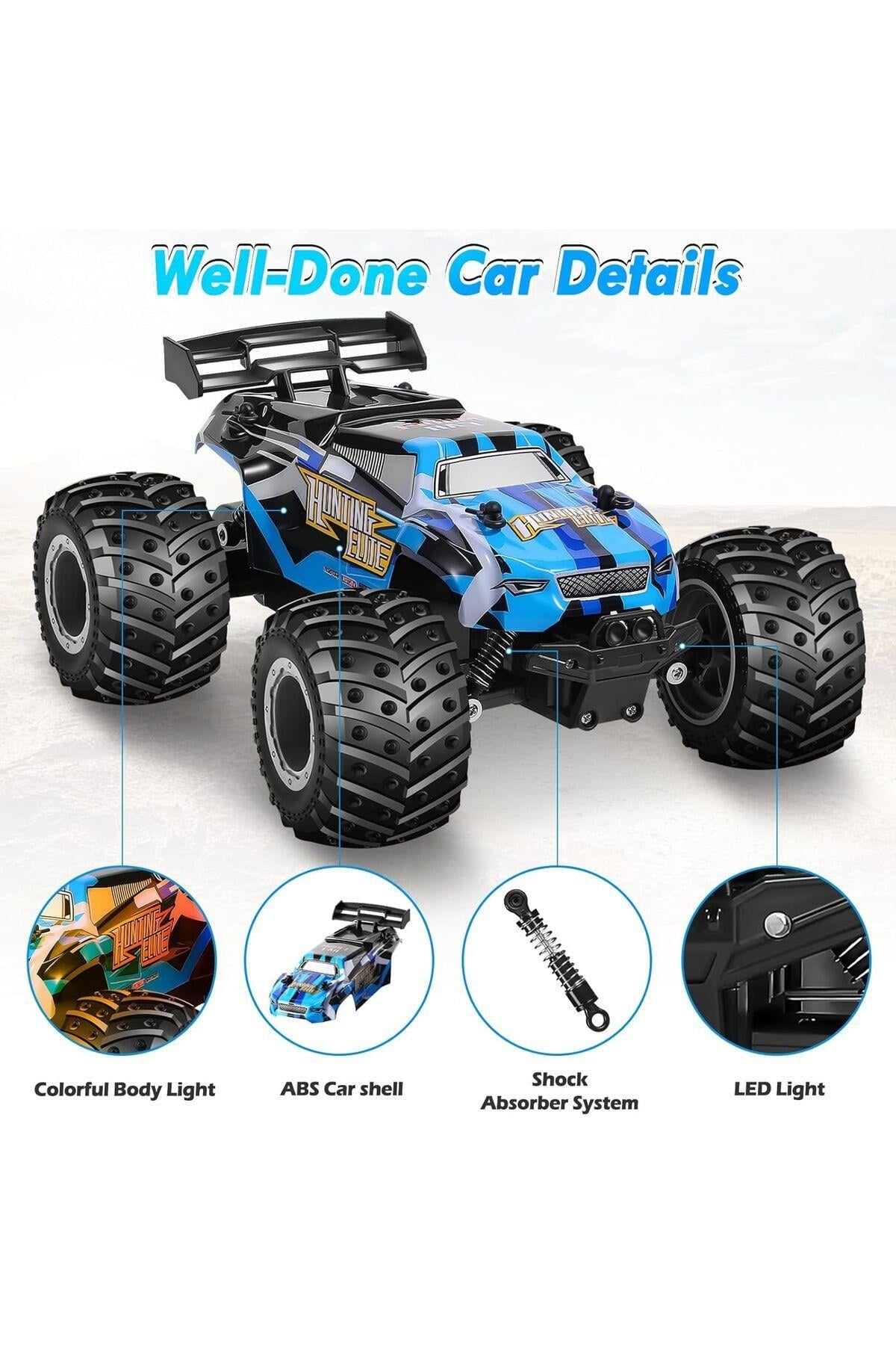 Vardem Uzaktan Kumandalı Full Fonksiyon 2.4G 1:18 Şarjlı High Off Road Araba 1258A Mavi