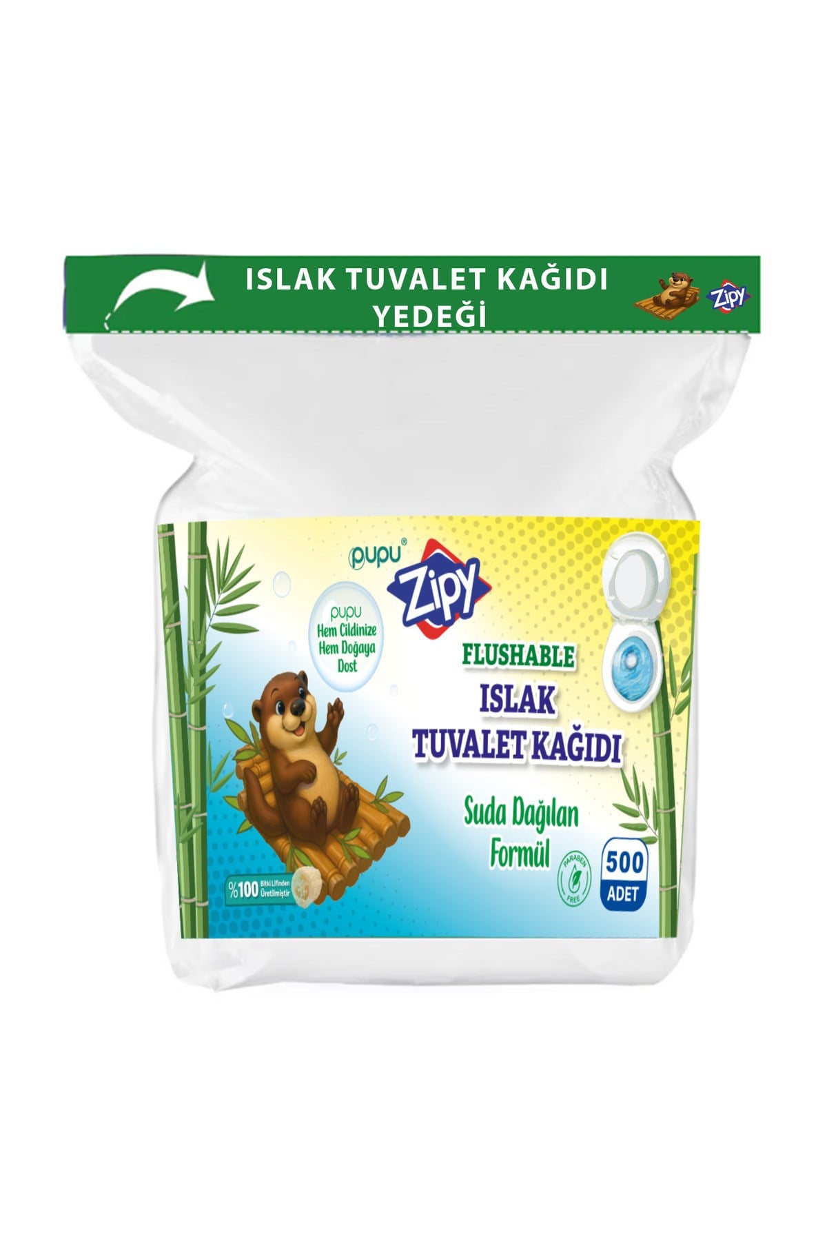 Yedek Islak Tuvalet Kağıdı 500 Adet'li Suda Dağılan Formül
