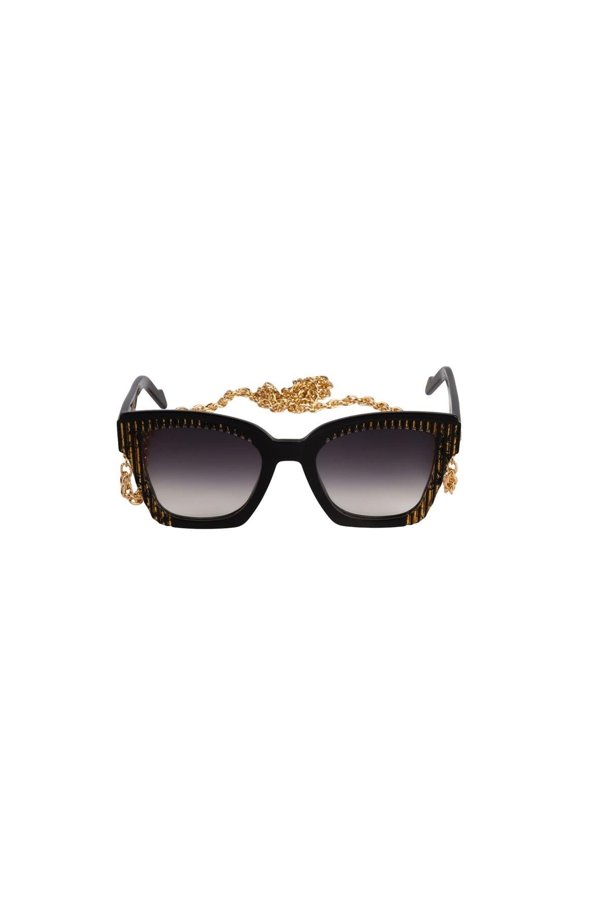 O.V.S Naples Diva ND02 Black Gold 53 Kadın Güneş Gözlüğü