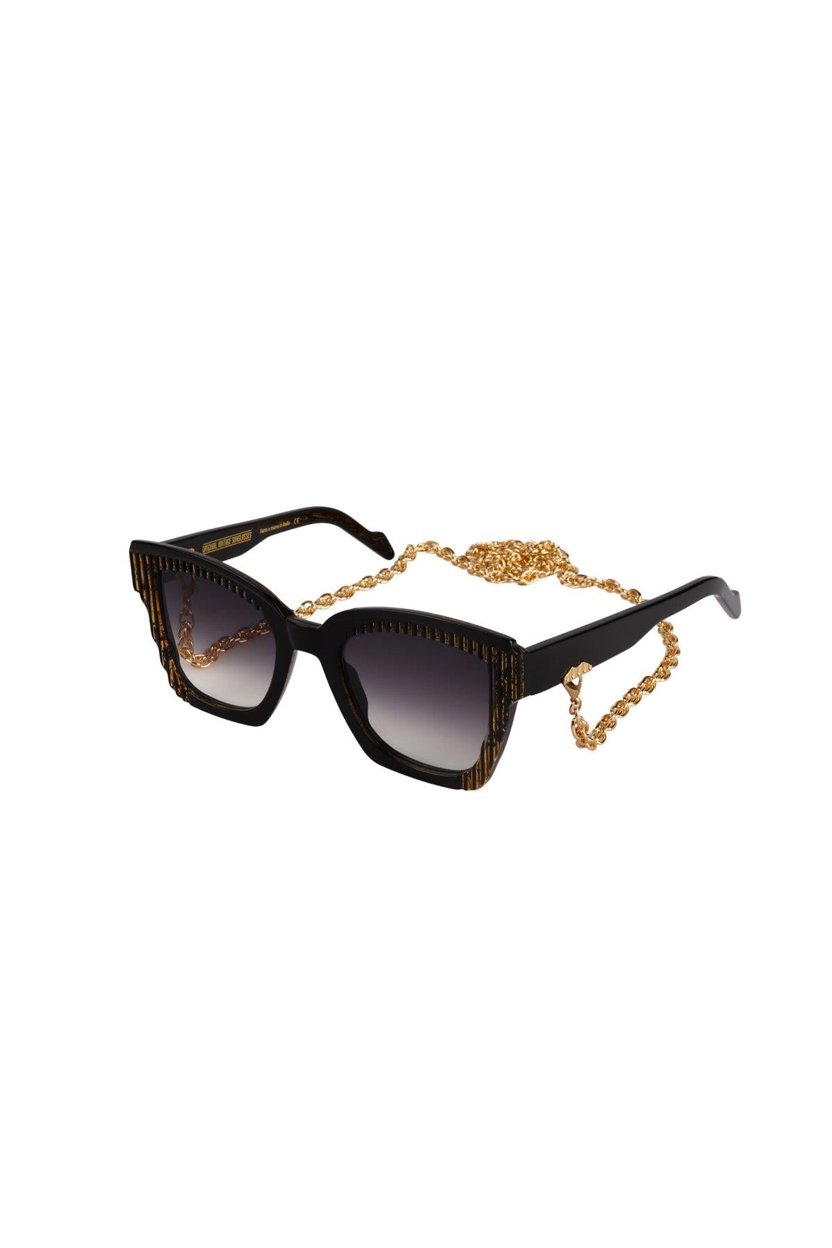 O.V.S Naples Diva ND02 Black Gold 53 Kadın Güneş Gözlüğü