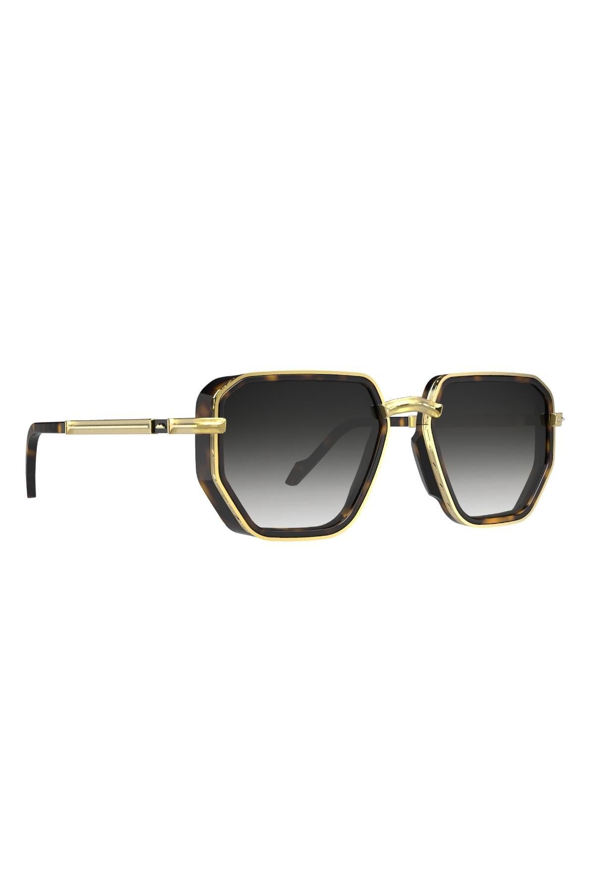 Original Vintage ROADSTER RS 02 Gold Havana 55 Unisex Güneş Gözlüğü