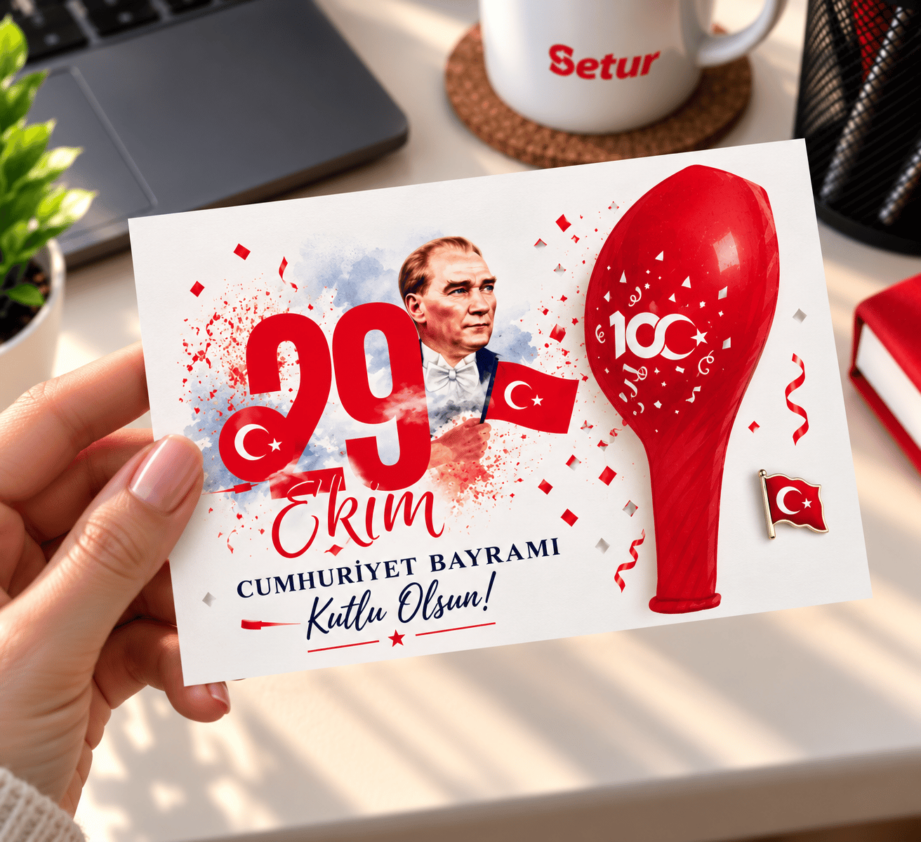 29 Ekim Cumhuriyet Bayramı Hediye Rozet Balon