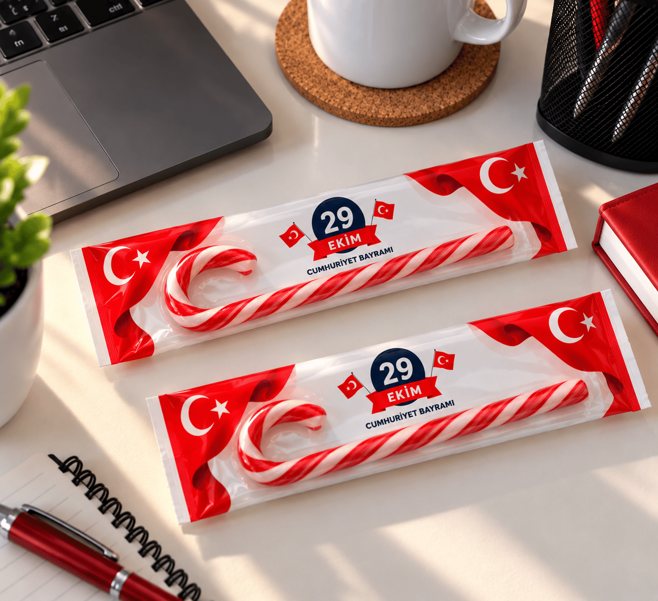 29 Ekim  Hediye Baston Şeker Kartı 