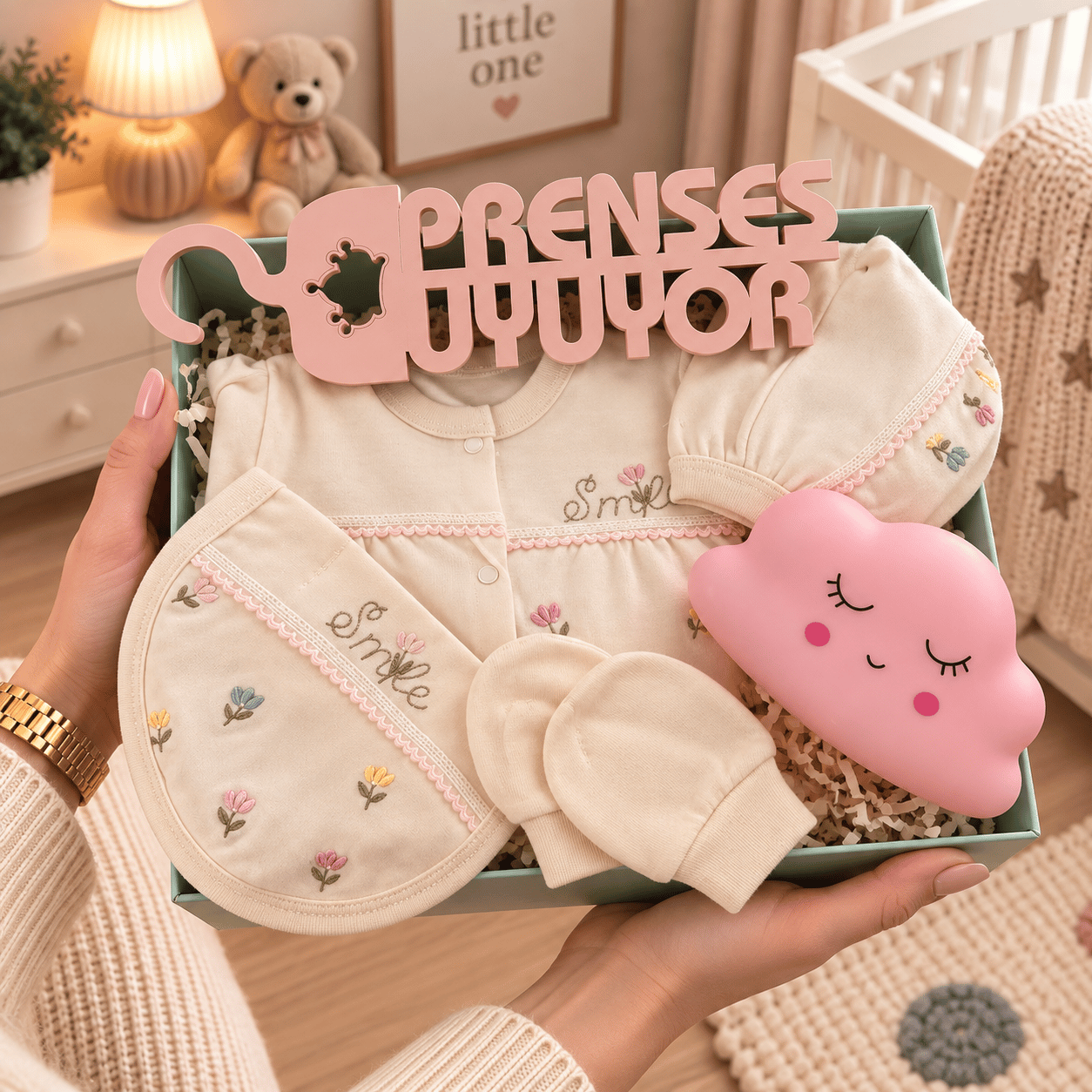 Bebiş Uyuyor Bebek Hediye Kutusu