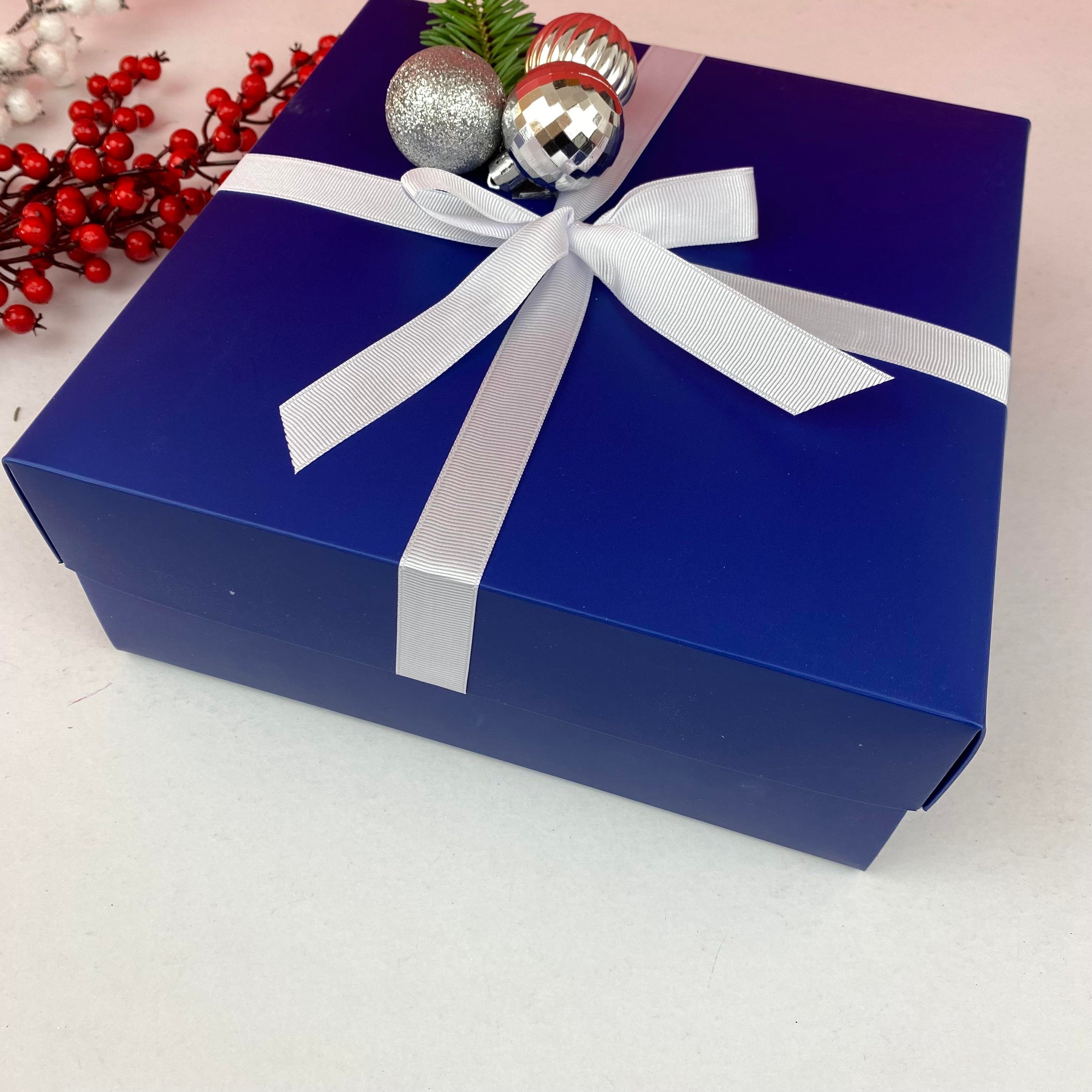 Dream Lacivert Yuvarlak Yılbaşı Boş hediye Kutusu 